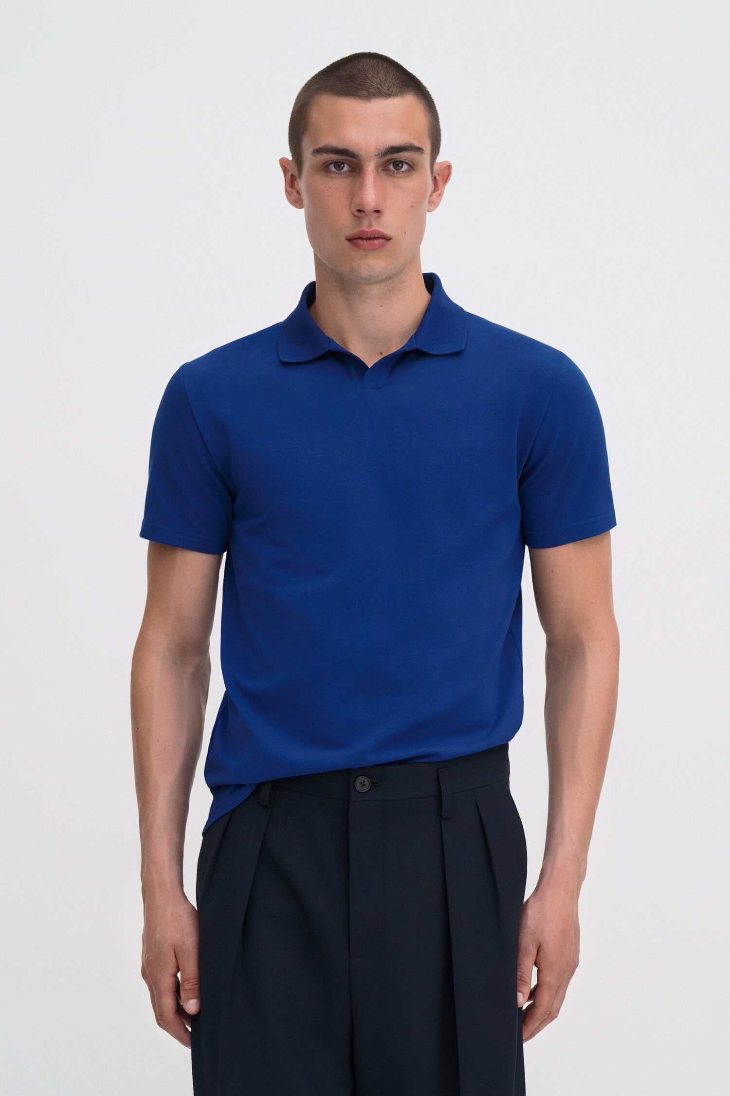 Stretch Cotton Polo T-Shirt