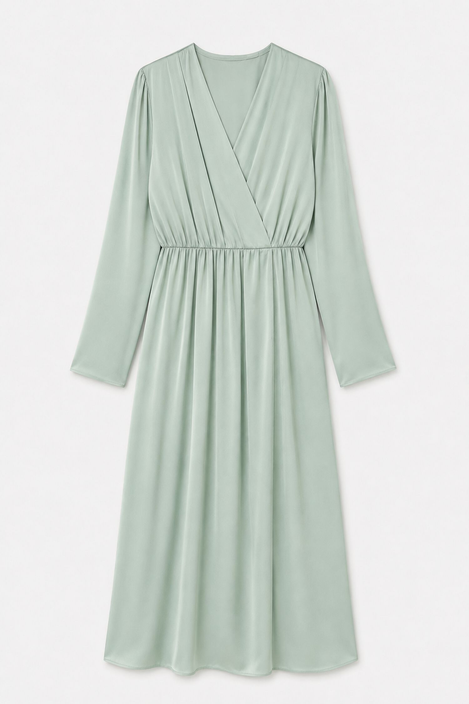 Pleated Wrap Dress