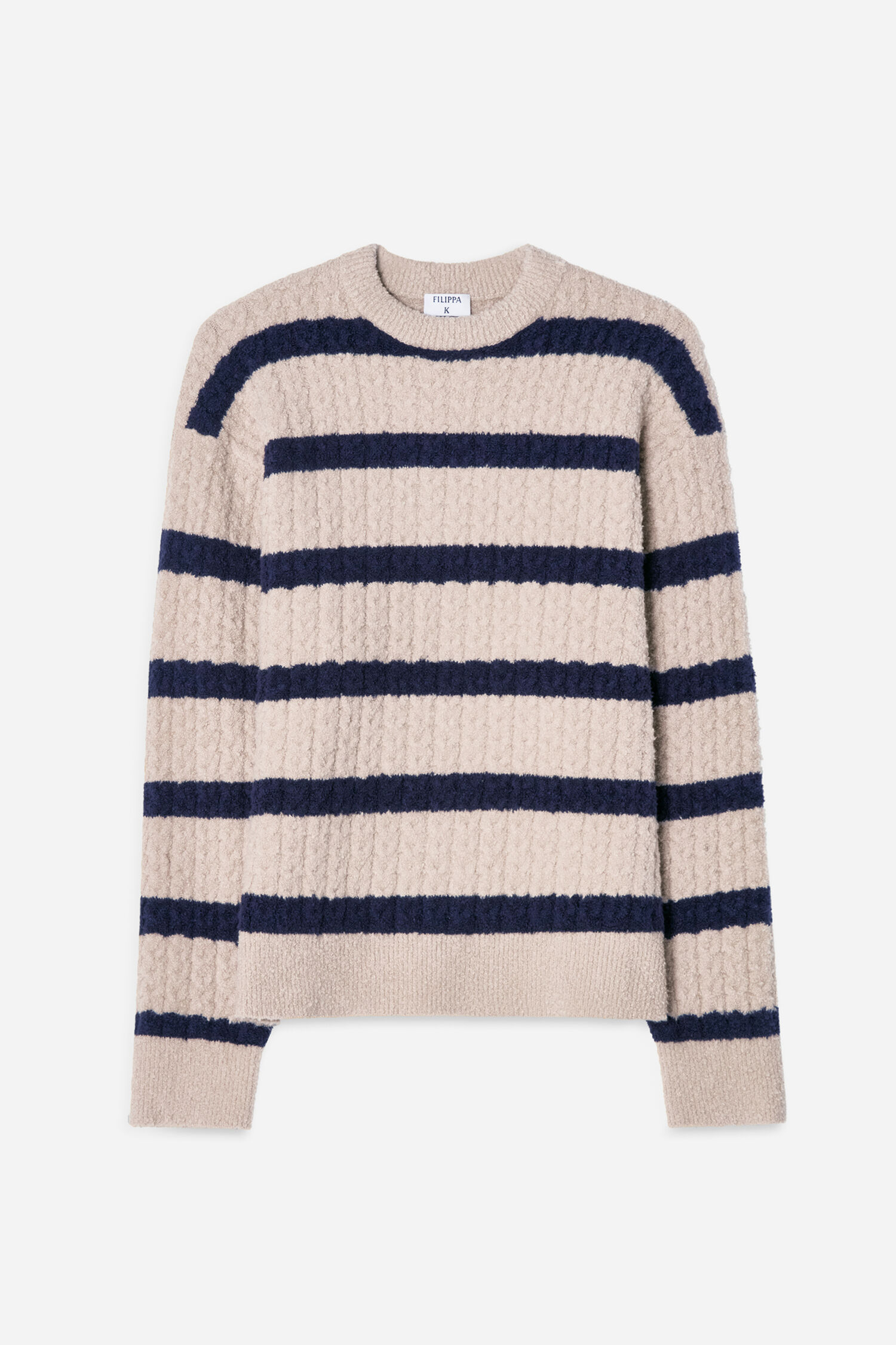 Braided Striped Sweater