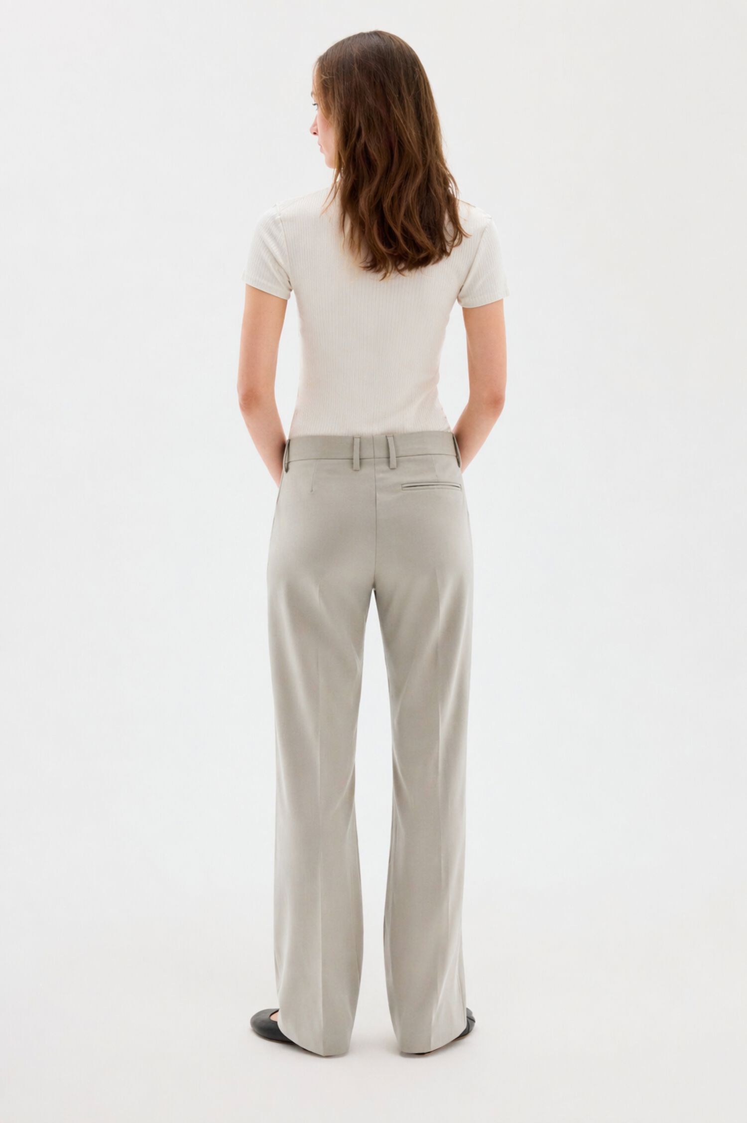 Bootcut Wool Trousers