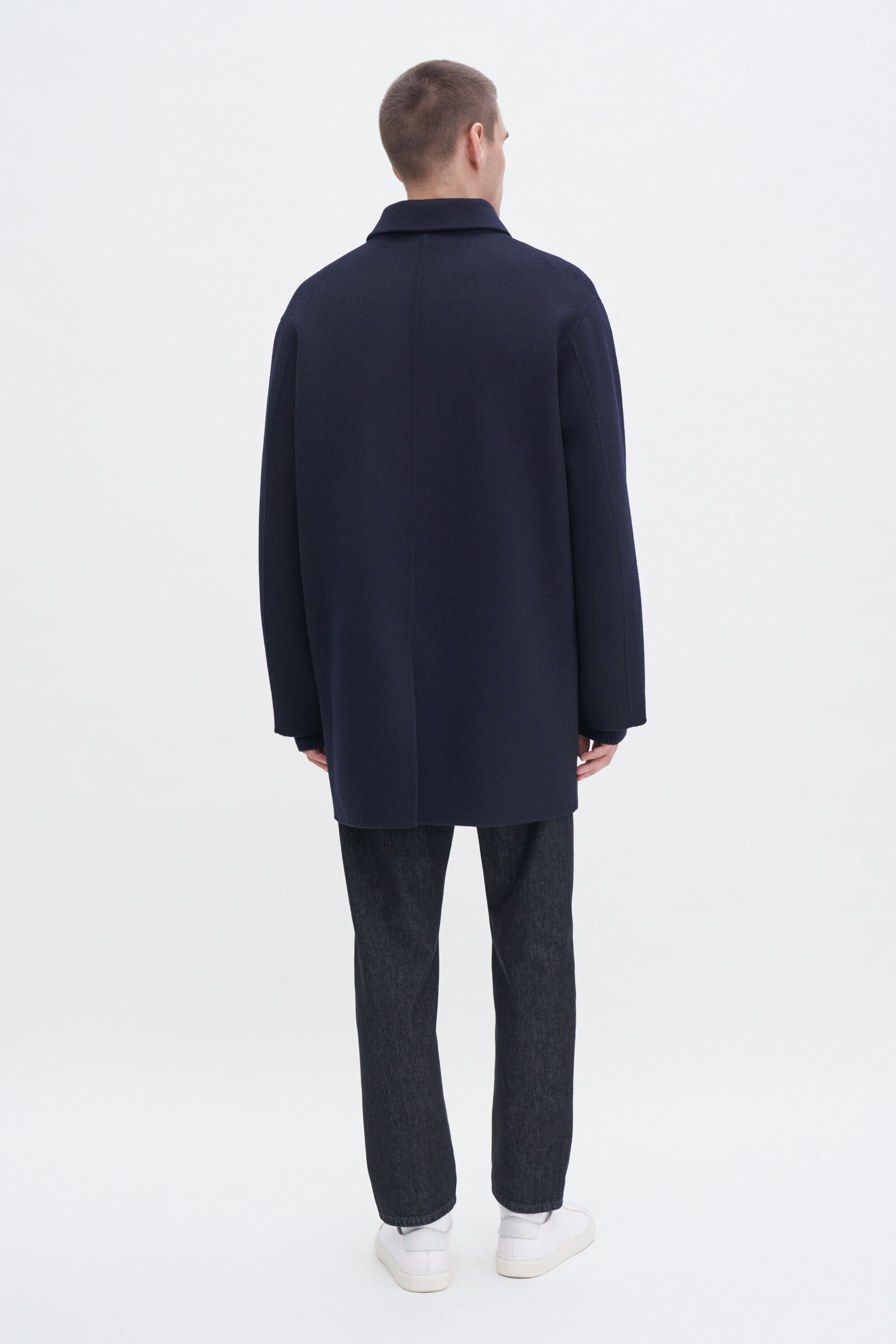 Double Wool Overcoat Navy Filippa K