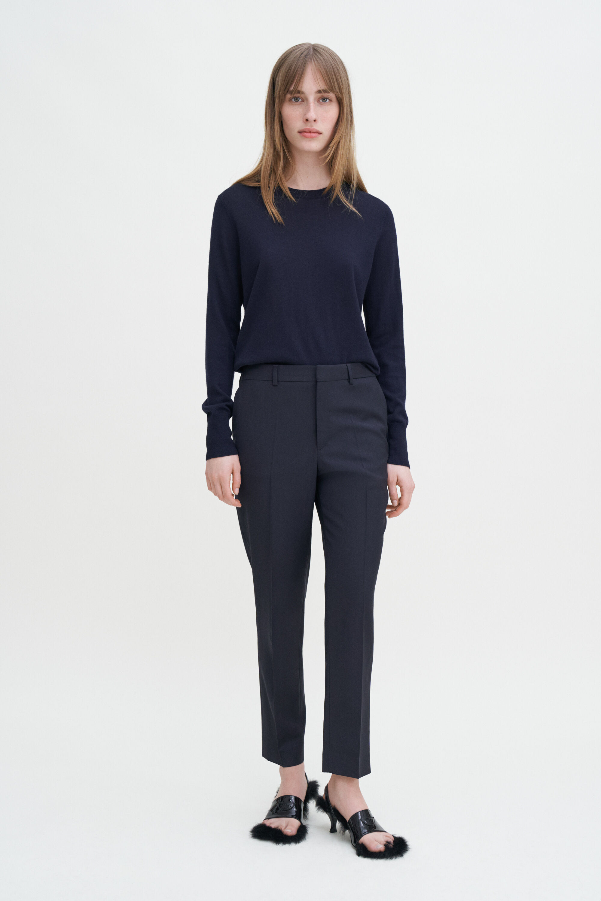 Emma Cropped Cool Wool Trousers