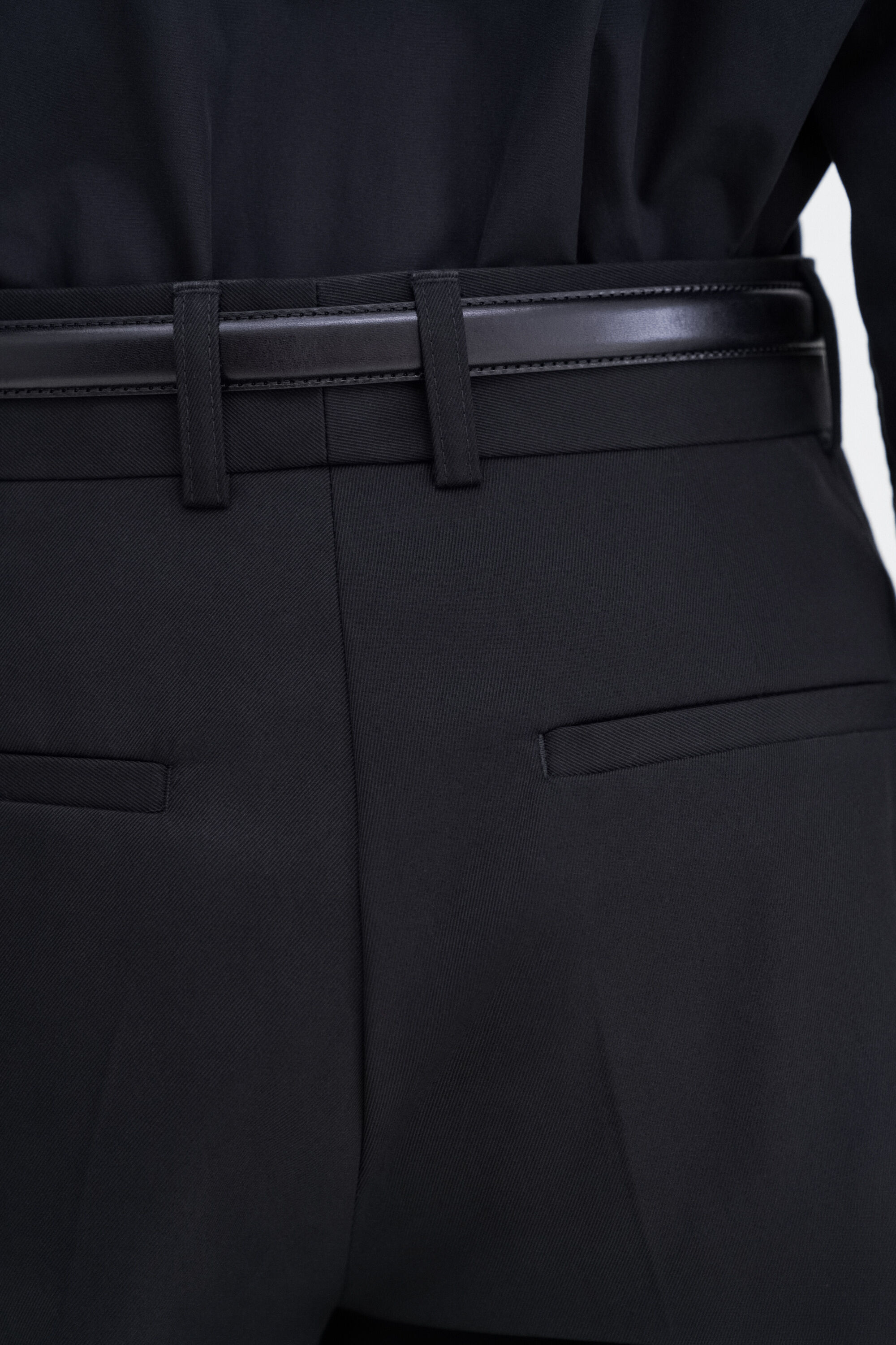 Tailored Cotton Trousers - Black | Filippa K