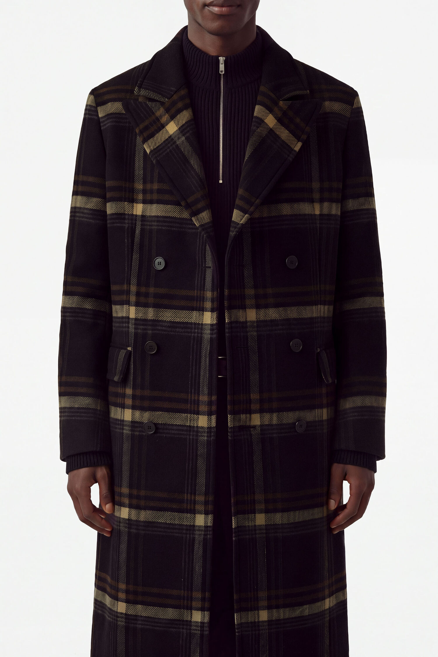 Damian Check Wool Coat