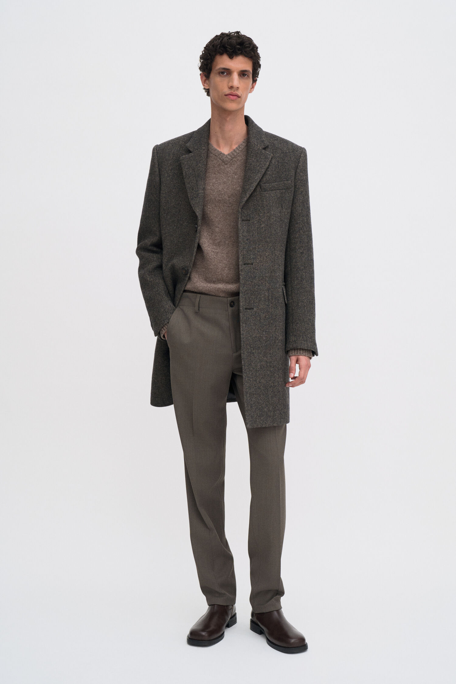 Yak Wool V- Neck Sweater