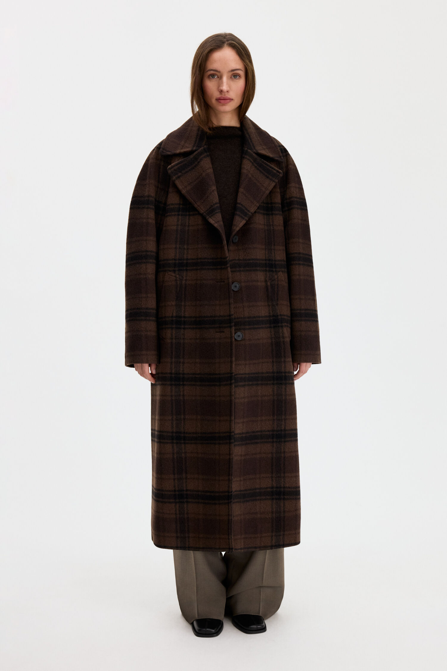 Vanessa Vented Check Coat