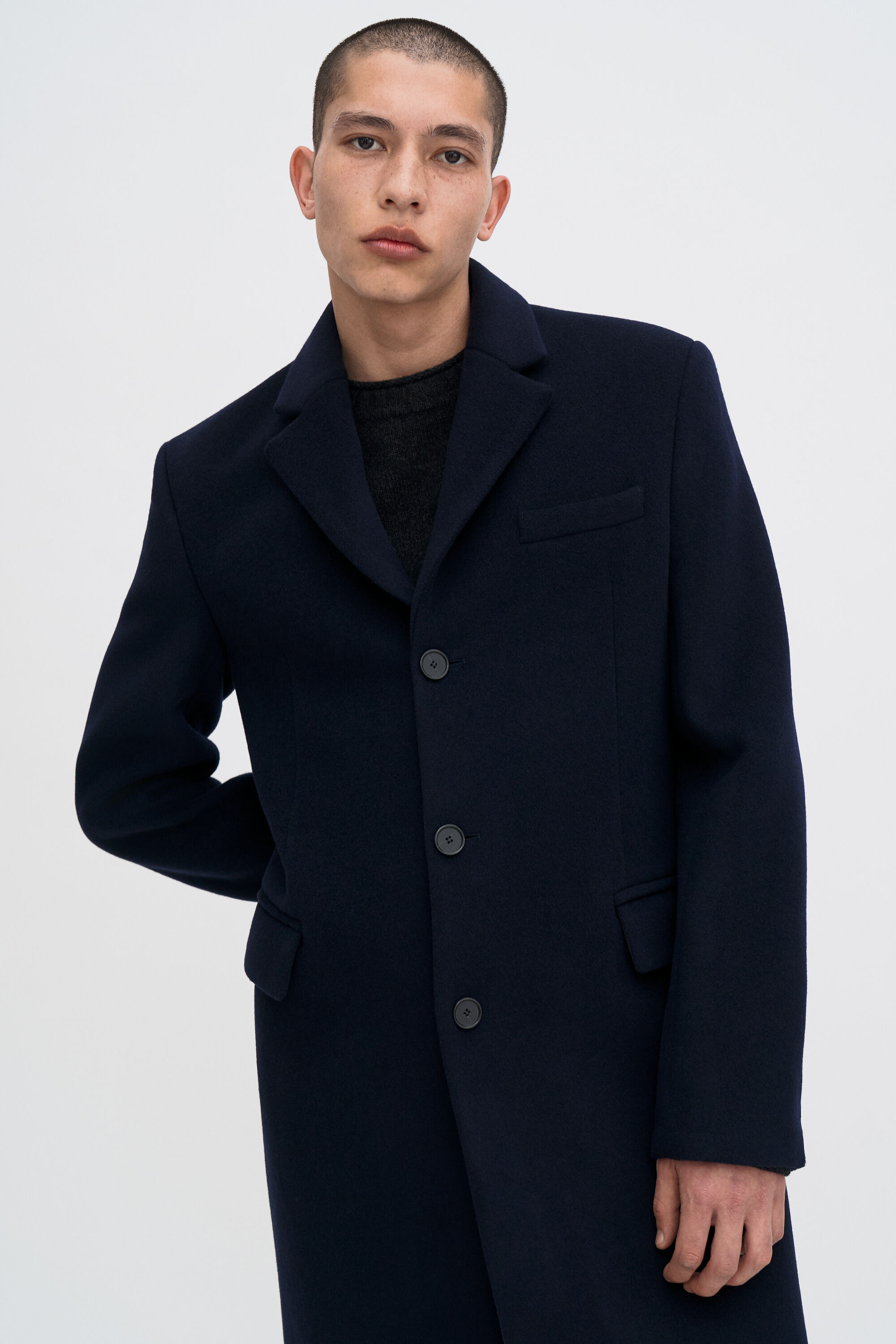 William Wool Coat - Navy | FILIPPA K