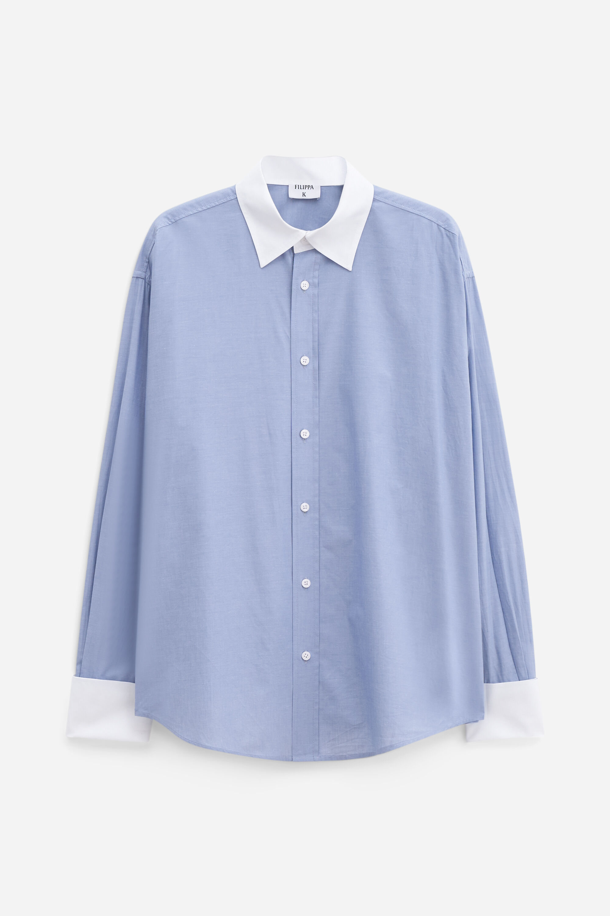 Tシャツ・カットソー FILIPPA K SS25 COTTON TUXEDO SHIRT (31105 0175) Cotton Tuxedo Shirt - Steel Blue | Filippa K