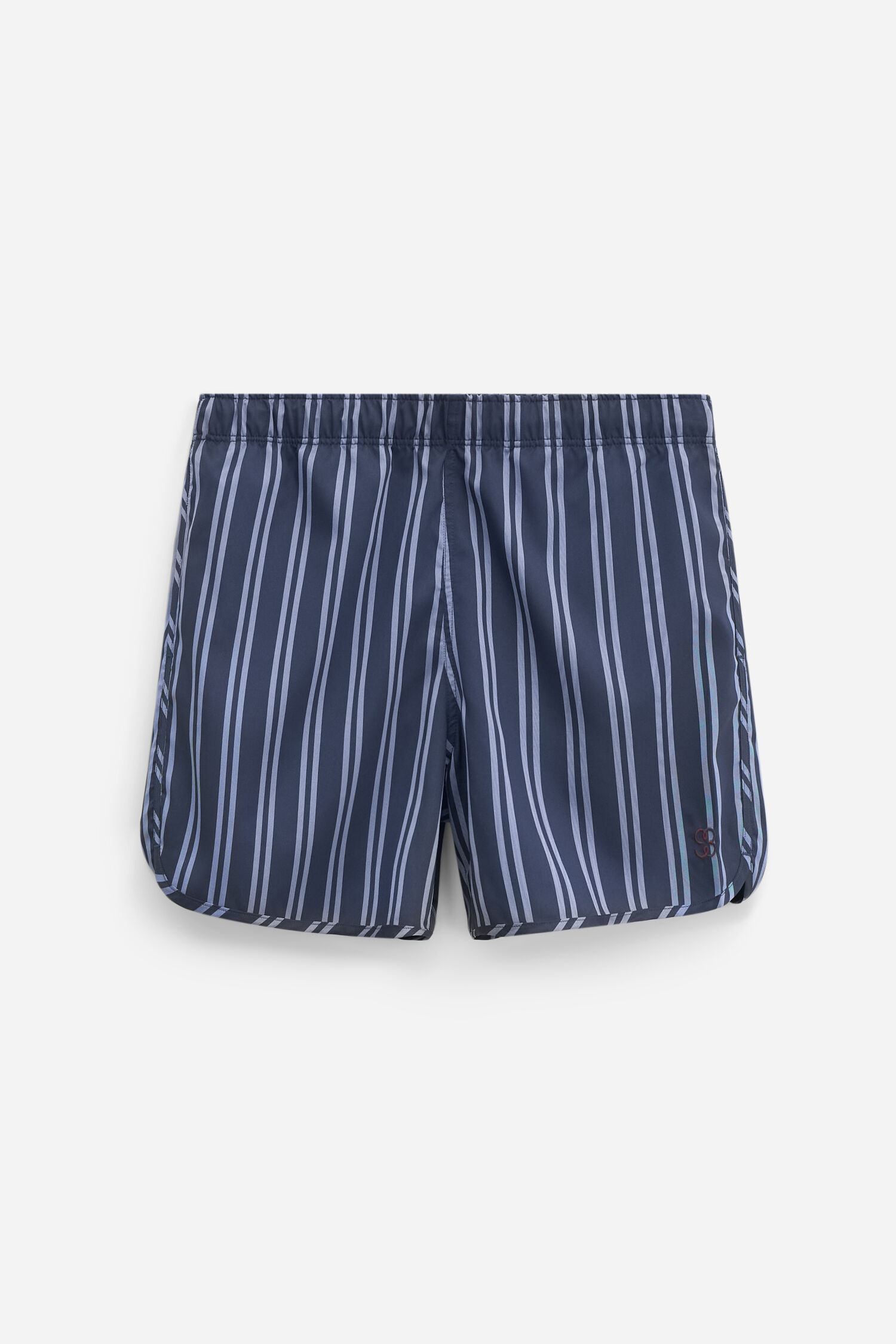 Long Striped Swim Shorts
