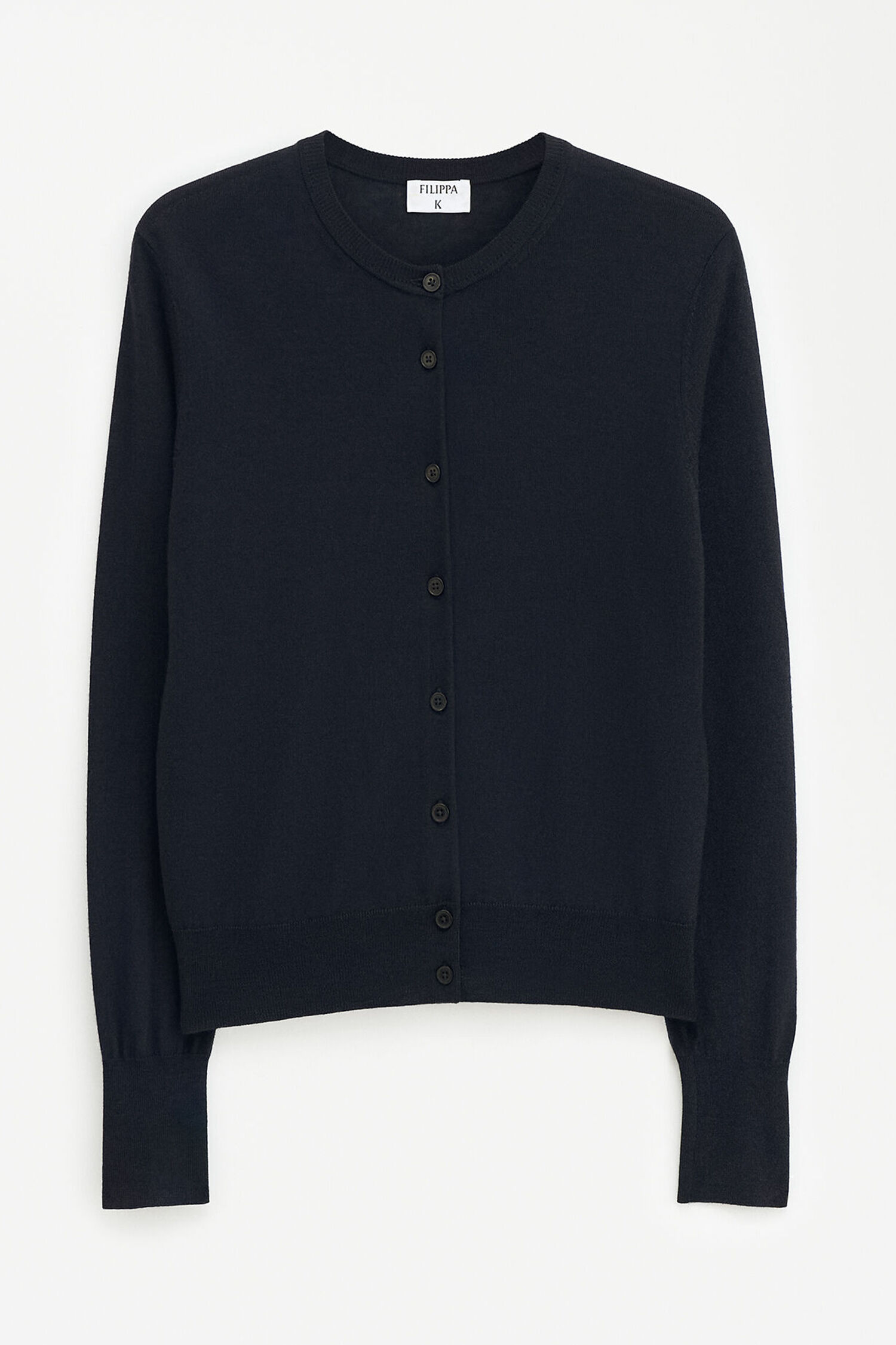Merino Short Cardigan - Black | FILIPPA K