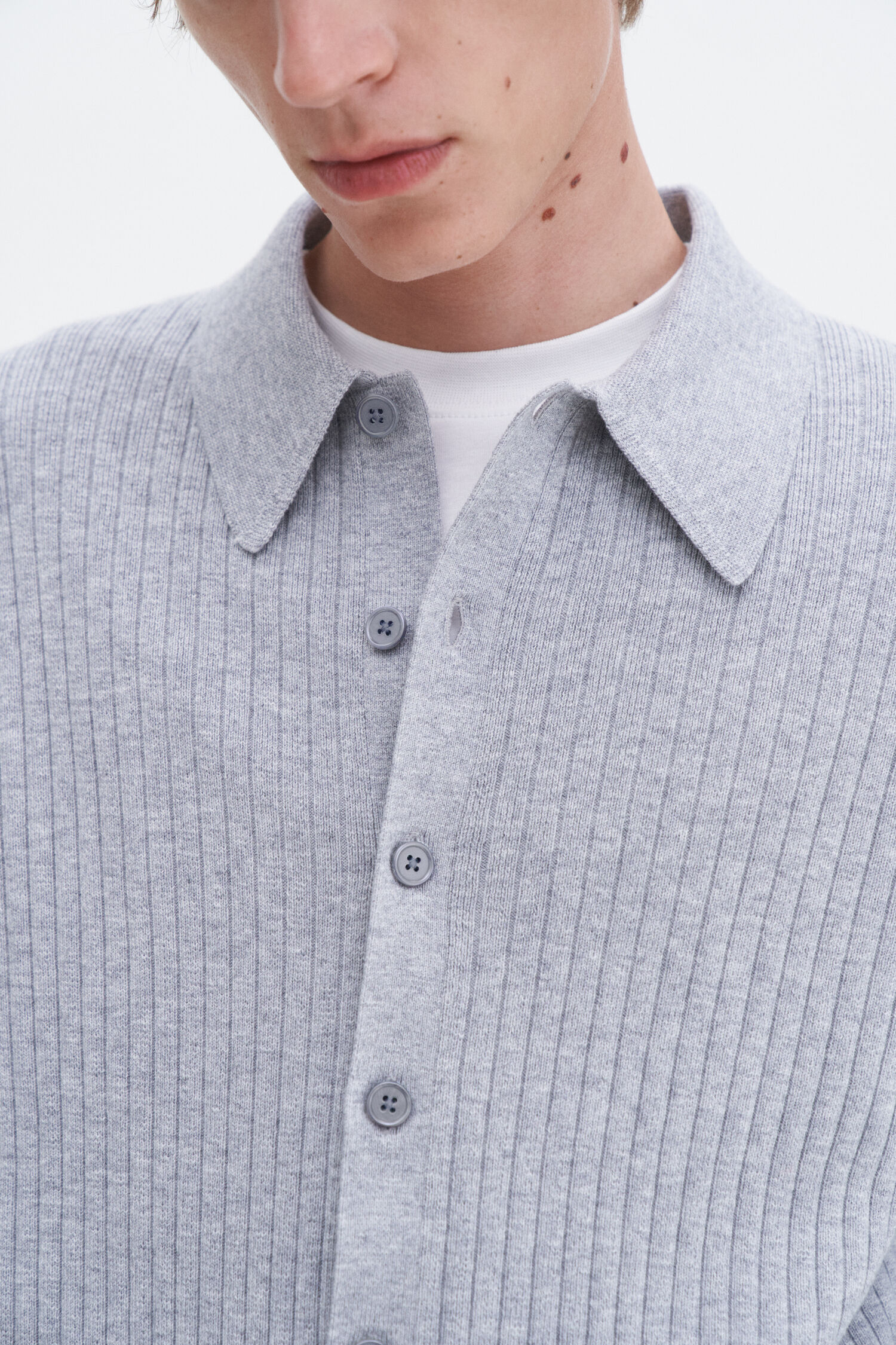 Cotton Merino Knit Shirt