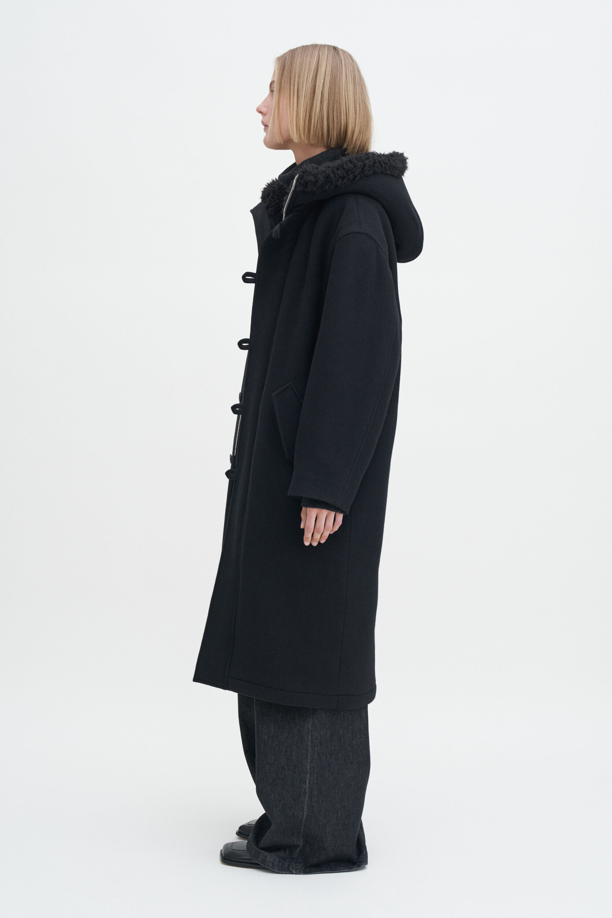 コート FILIPPA K Woman Coat Black 30721 1433 Wool Carcoat - Black | Filippa K