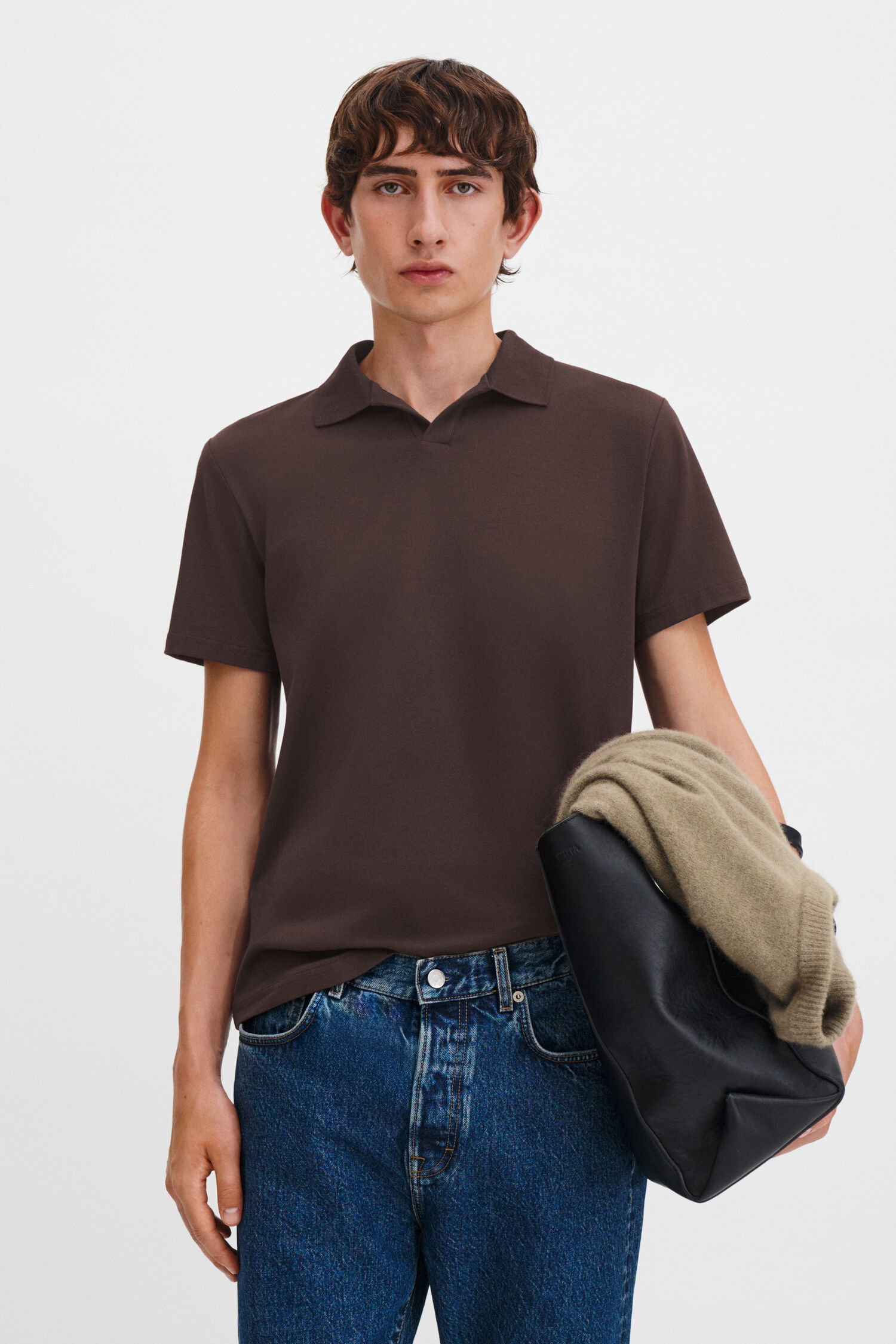 Stretch Cotton Polo T-Shirt