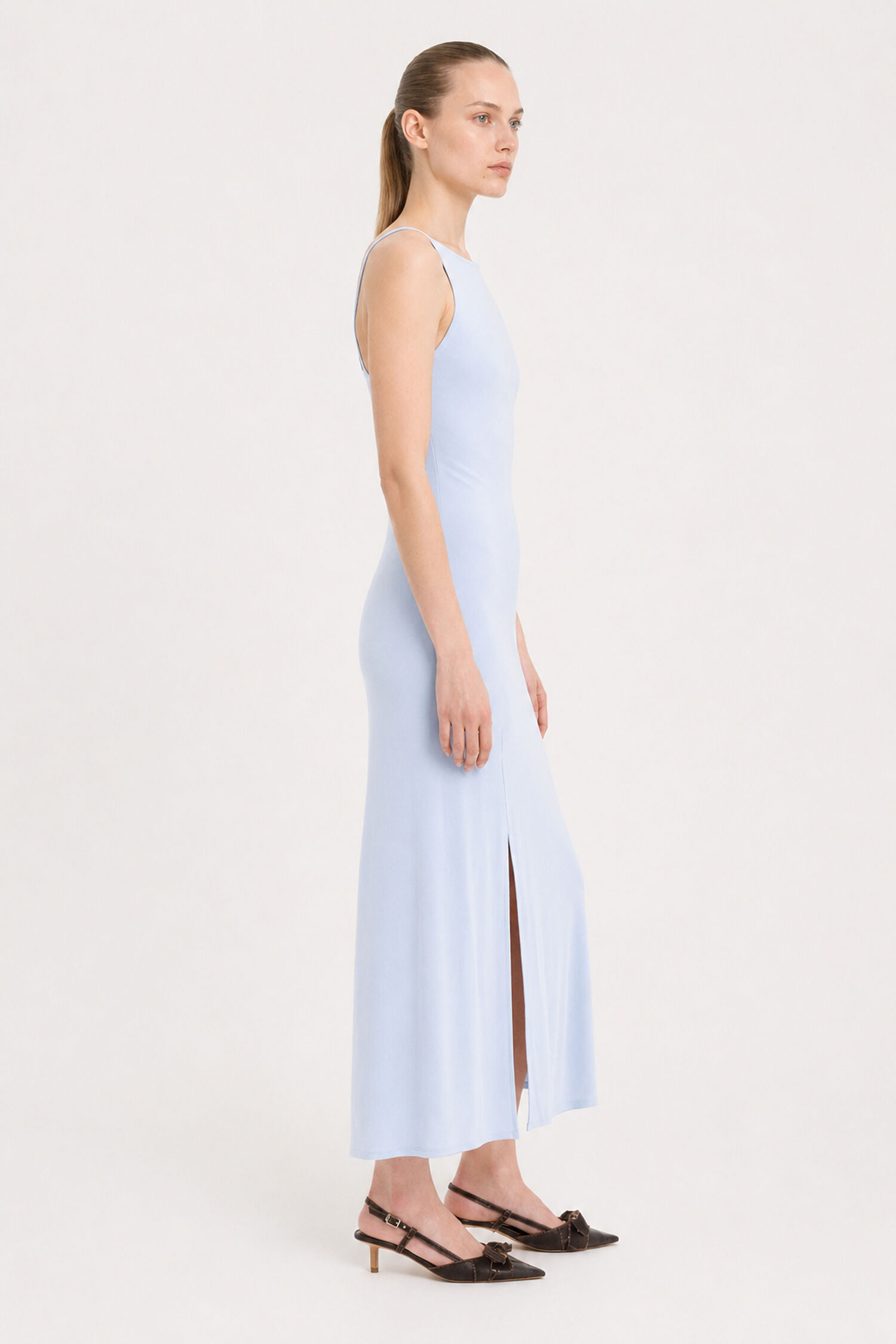 High Neck Slip Dress