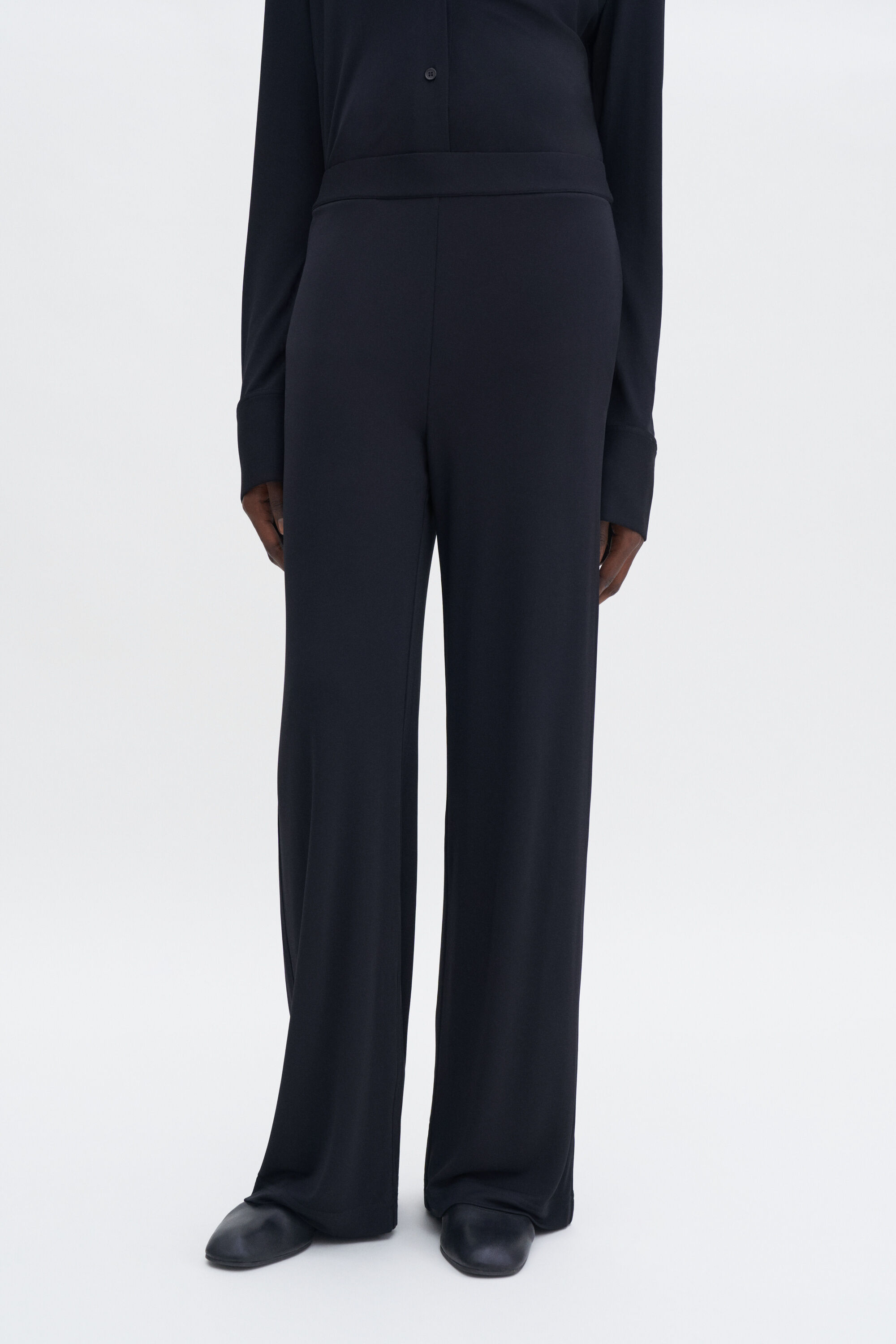 Fluid Jersey Trousers - Black | Filippa K