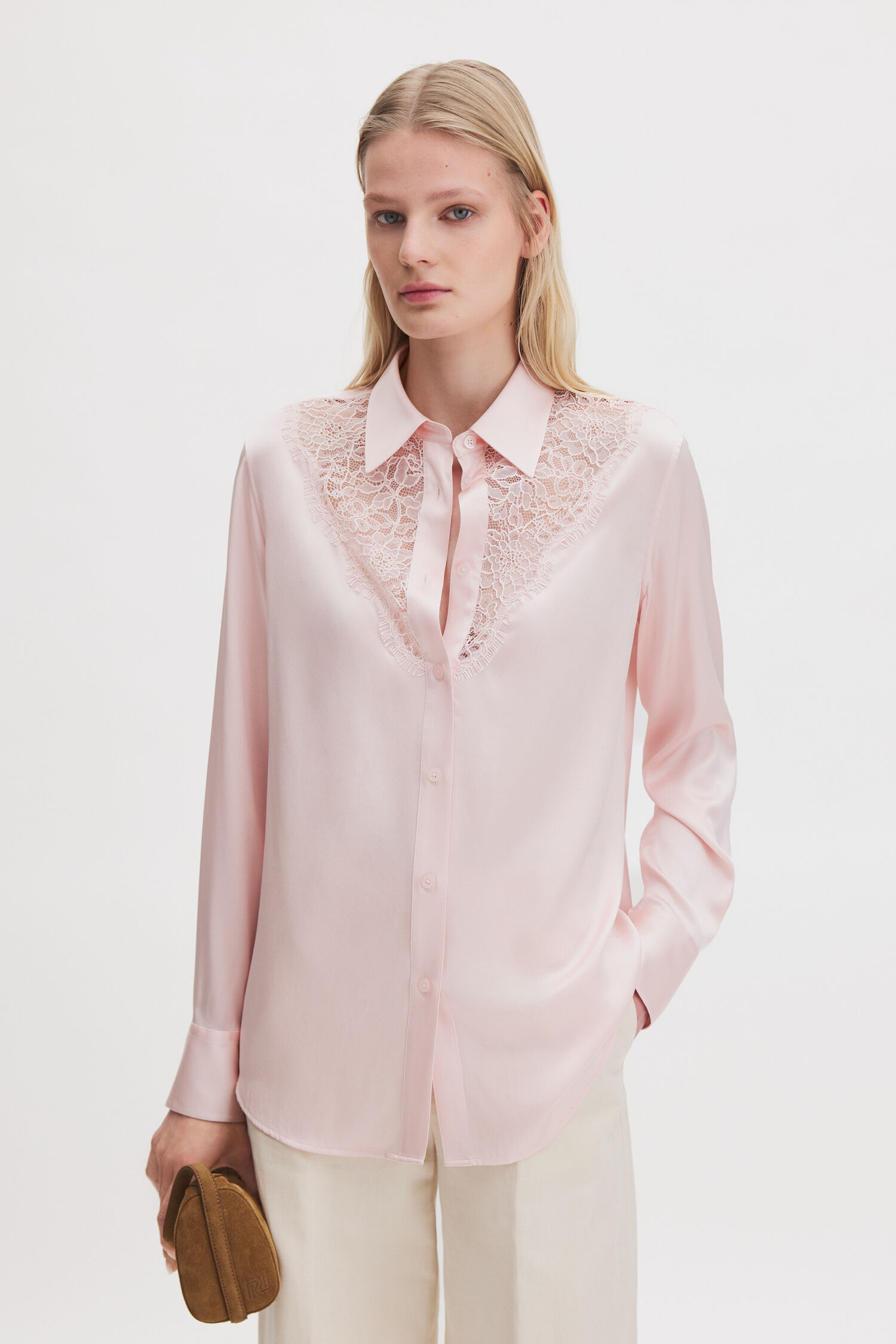 V-Detail Lace Shirt