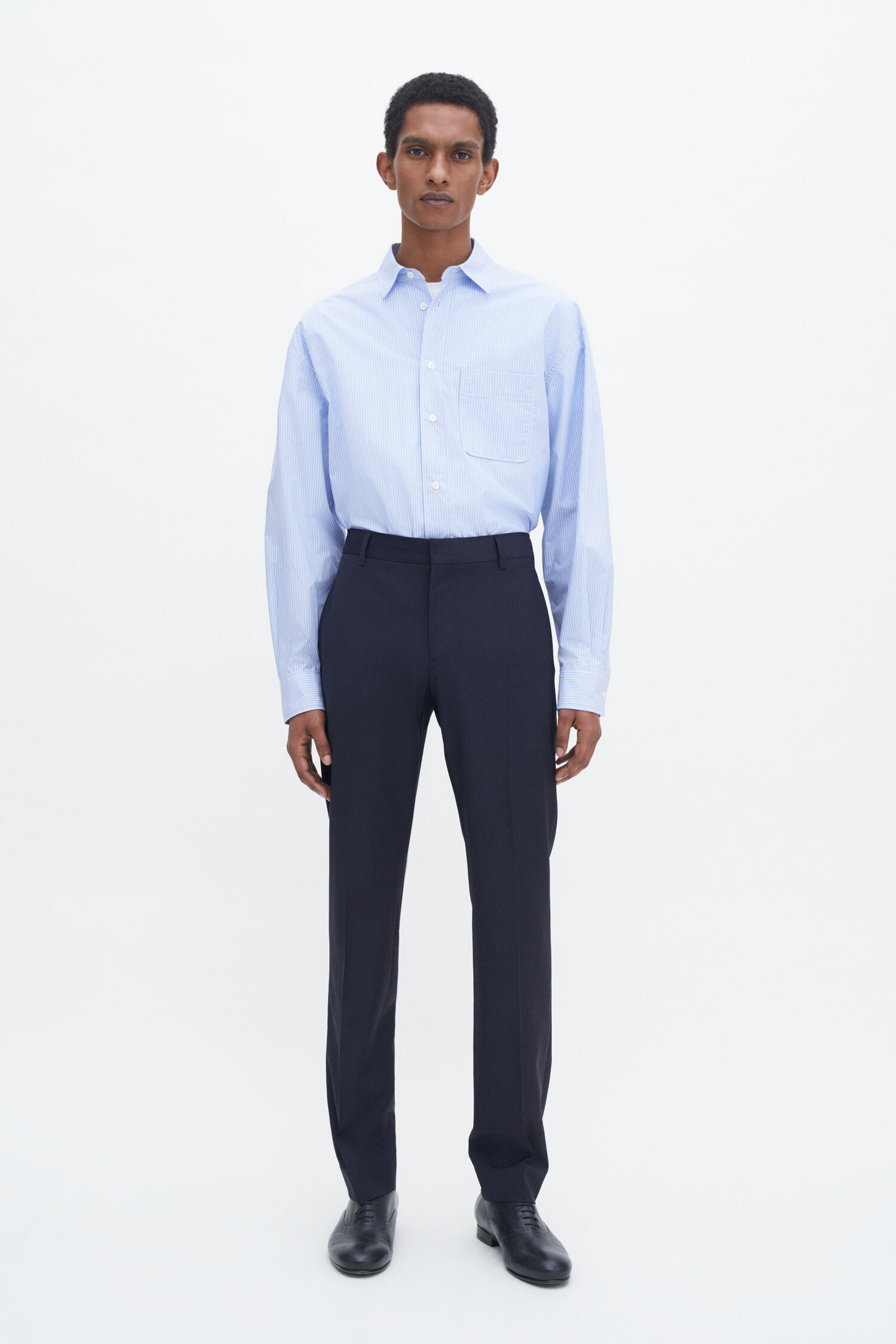 Slim Tapered Wool Trousers