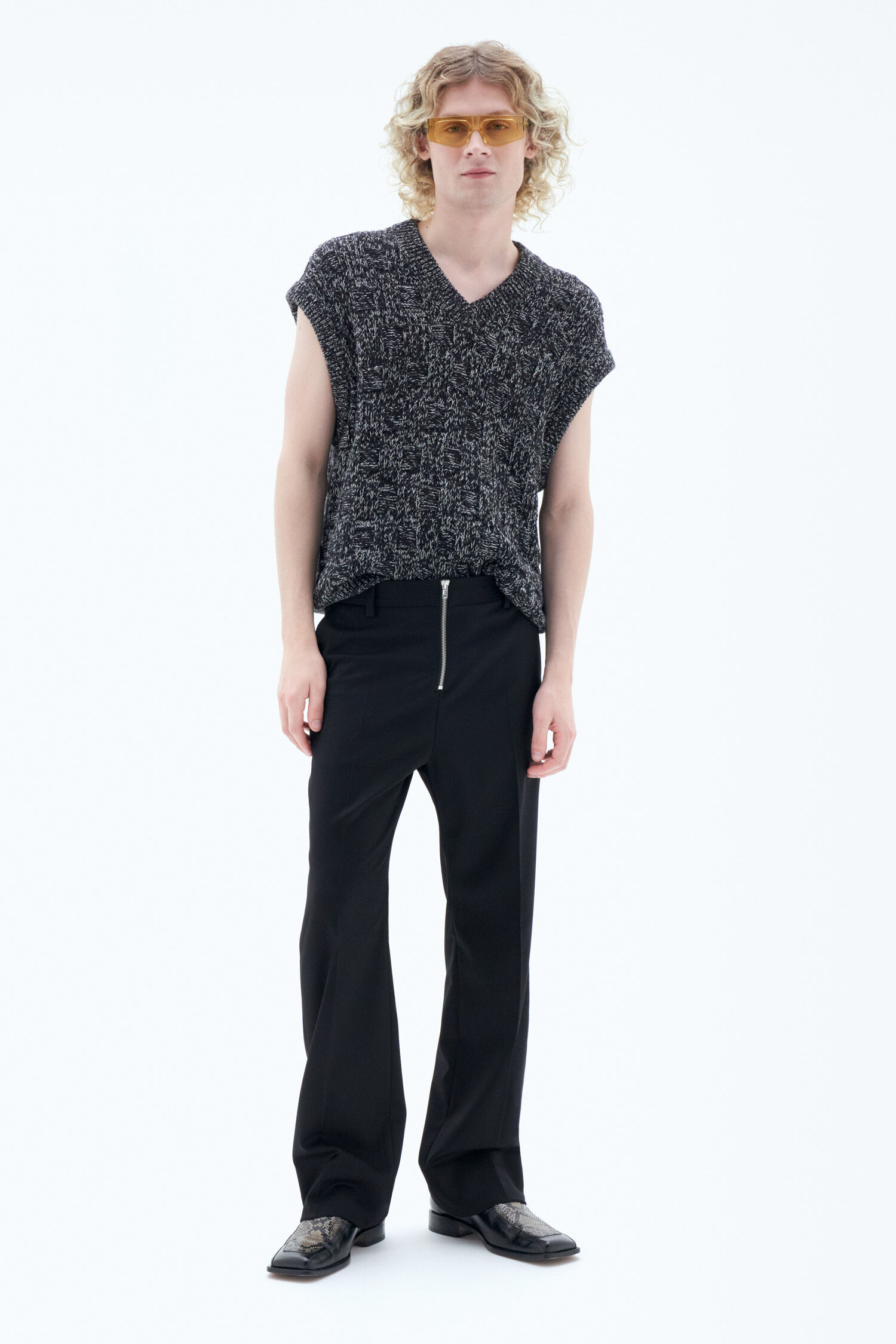 Bootcut Zip Trousers