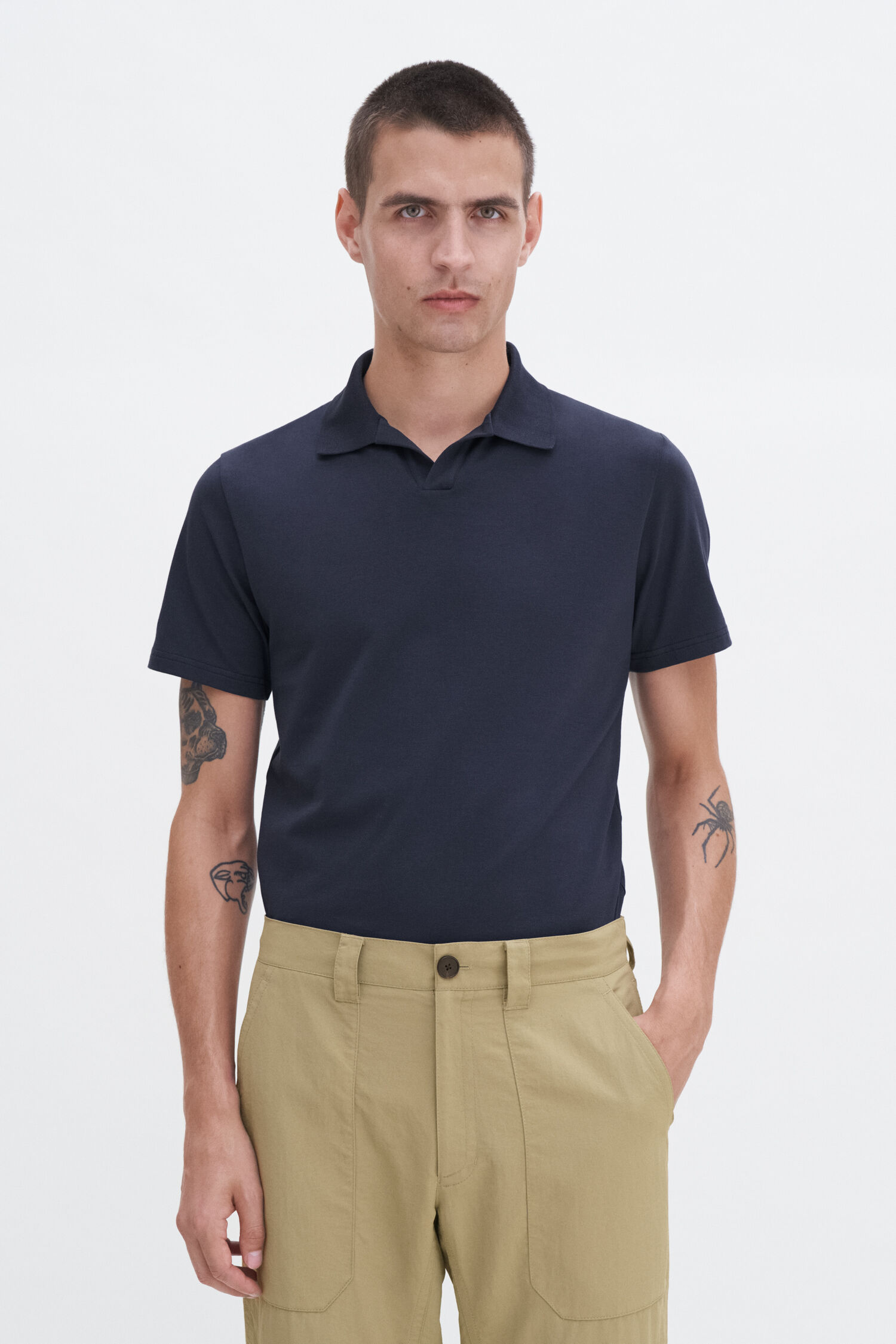 Stretch Cotton Polo T-Shirt