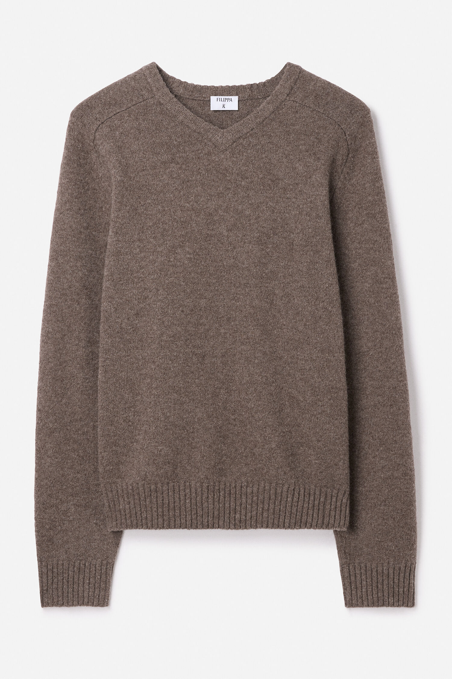 Yak Wool V- Neck Sweater - Driftwood | FILIPPA K