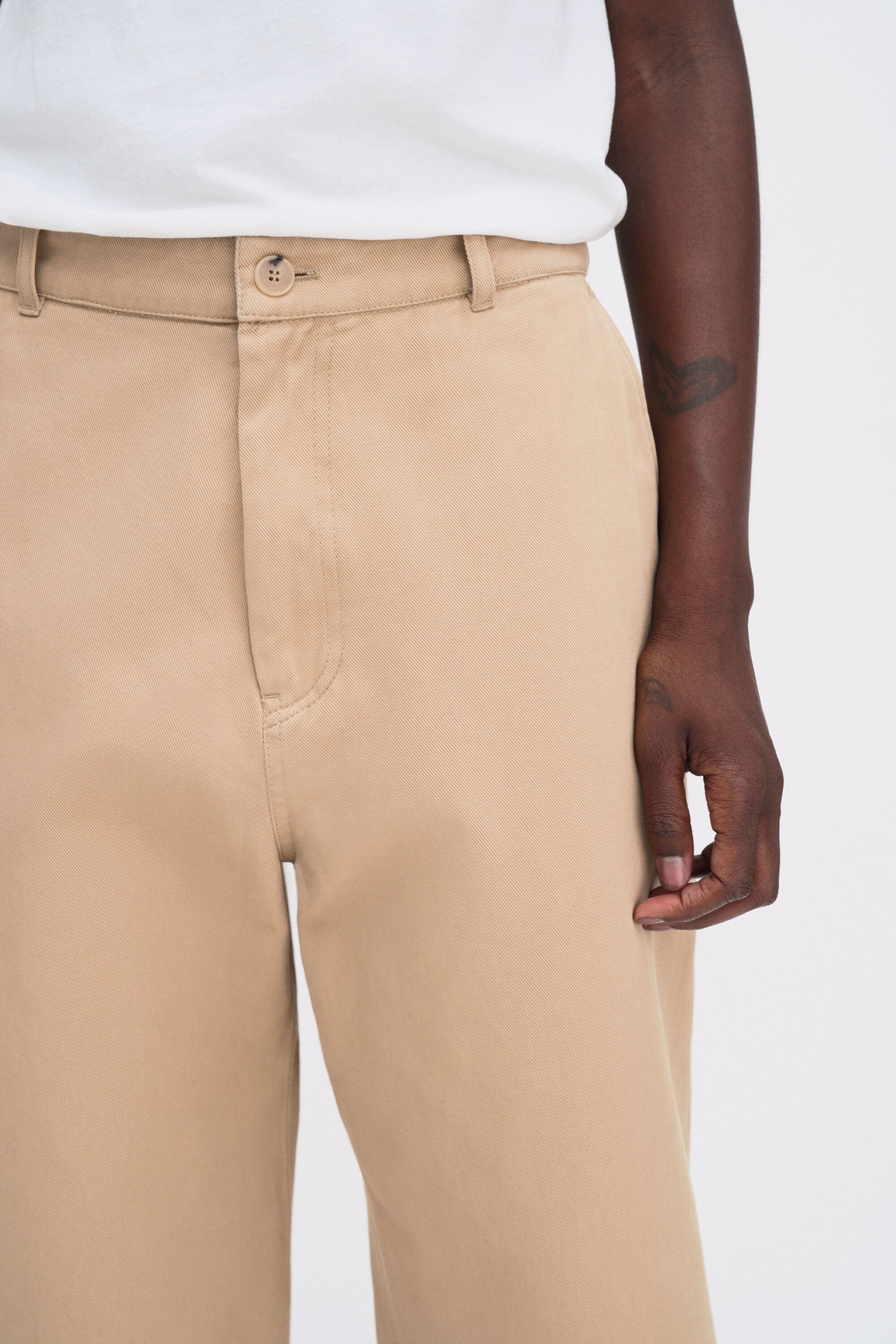 【送料&関税込】Tory Burch Phoebe Twill Trousers Ivory Trous Tory Burch Phoebe Twill Trousers Ivory Trousers Tory Burch