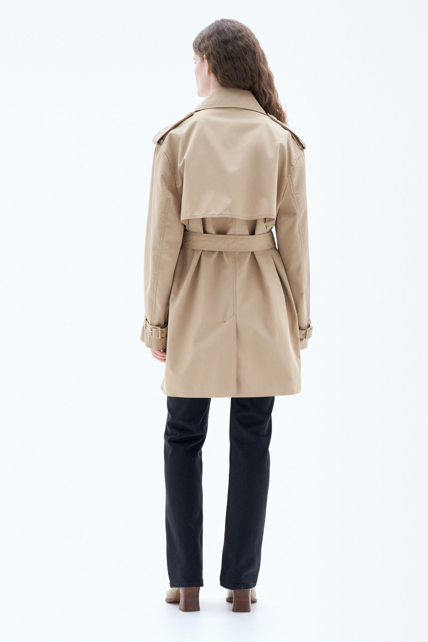 Short Trench Coat - Sand Beige | FILIPPA K