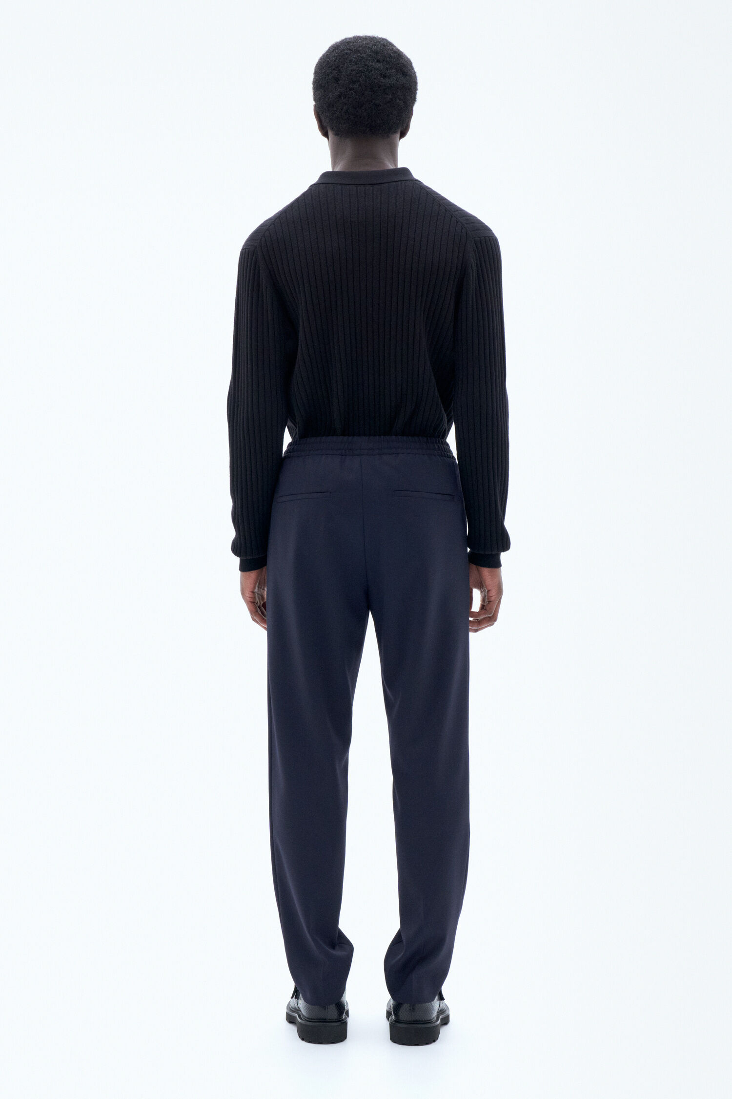 Filippa K Relaxed Terry Wool Trousers French Navy at