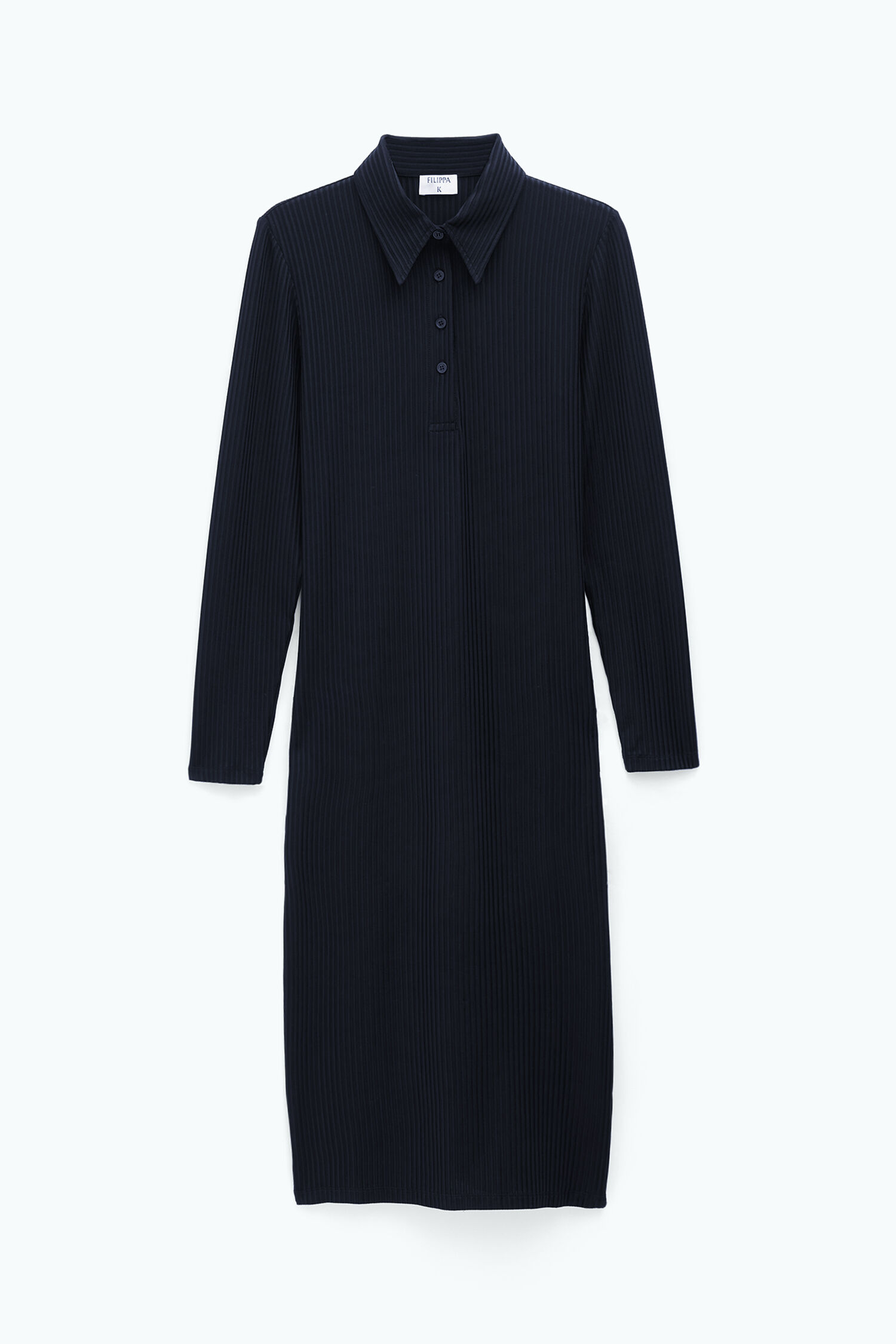 Jersey Rib Polo Dress Black Filippa K