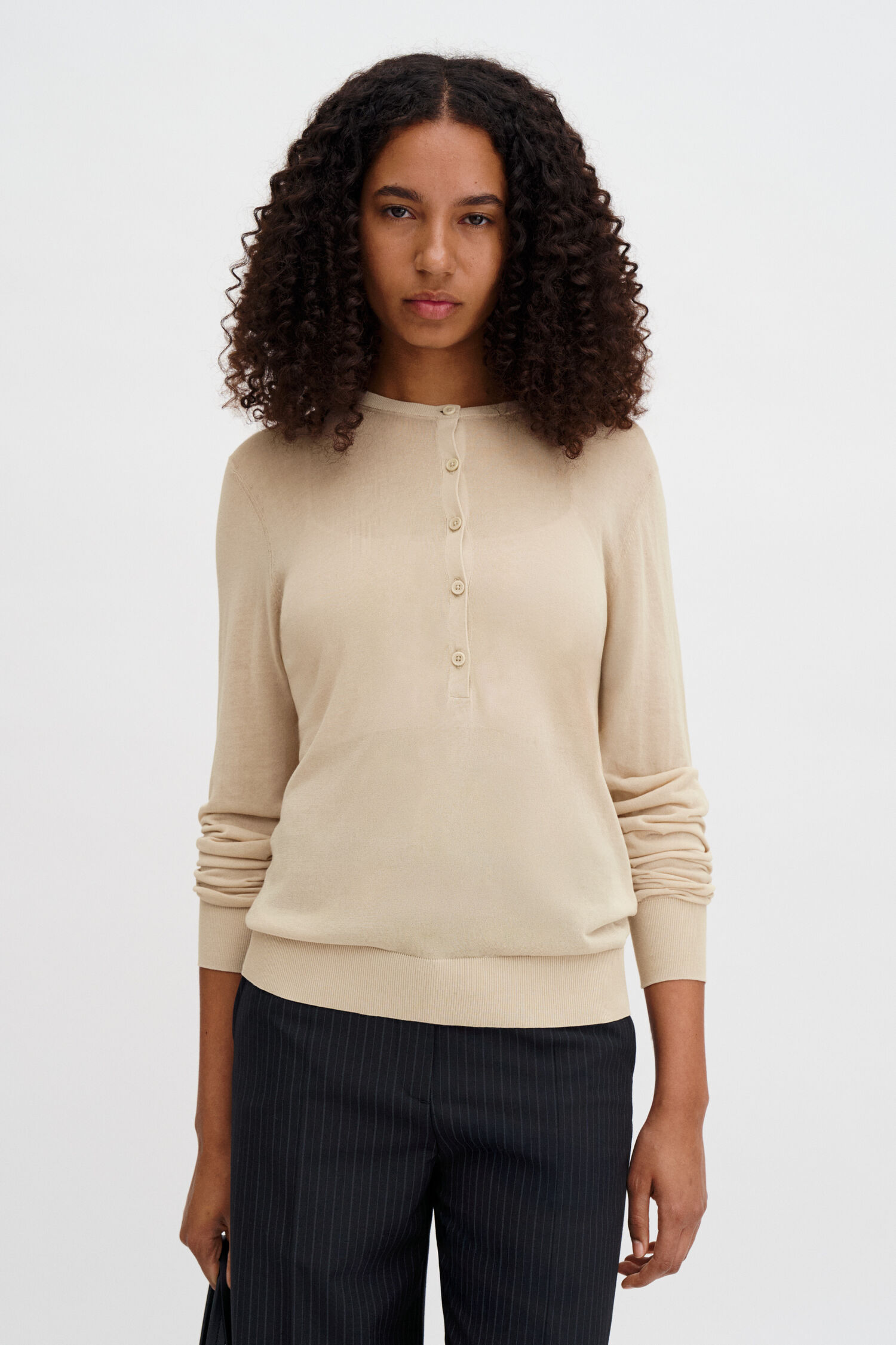 Sheer Knit Henley