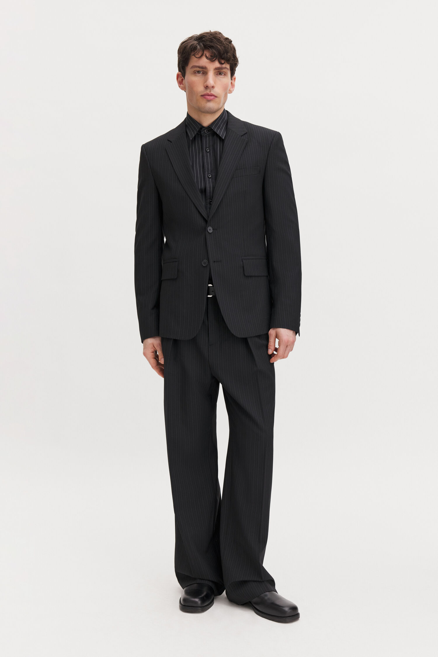 Slim Pinstripe Blazer