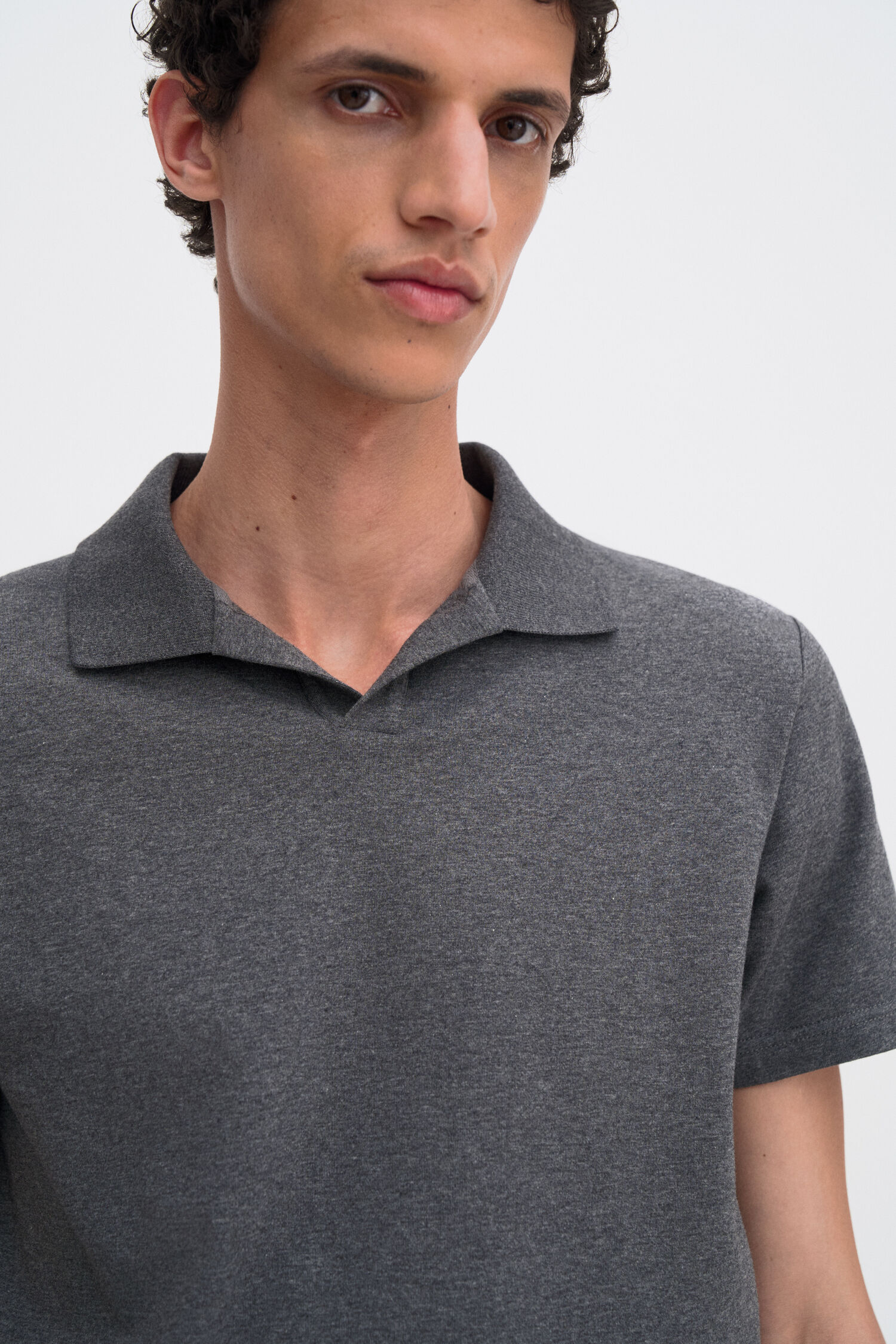 Stretch Cotton Polo T-Shirt