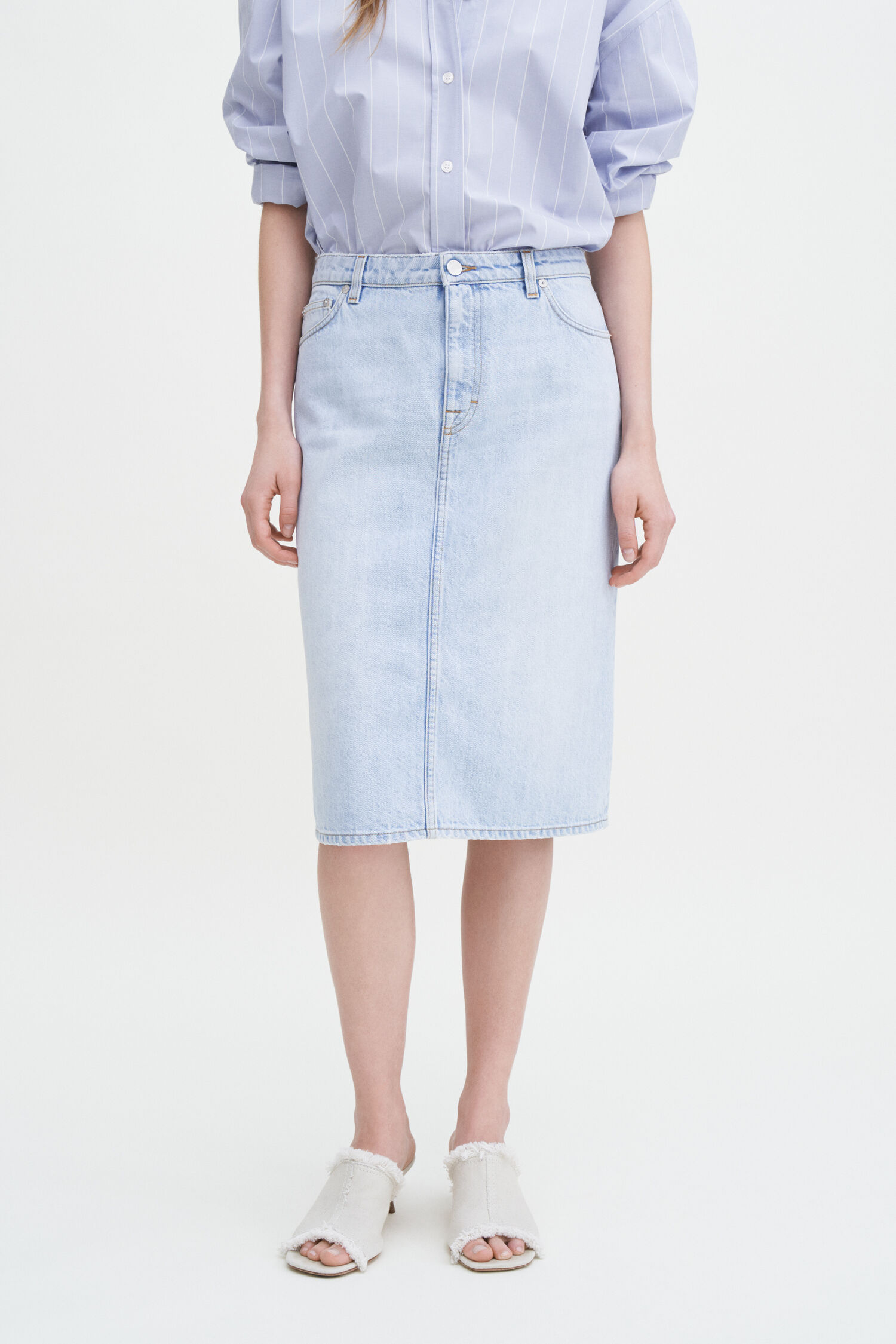 Denim Midi Skirt