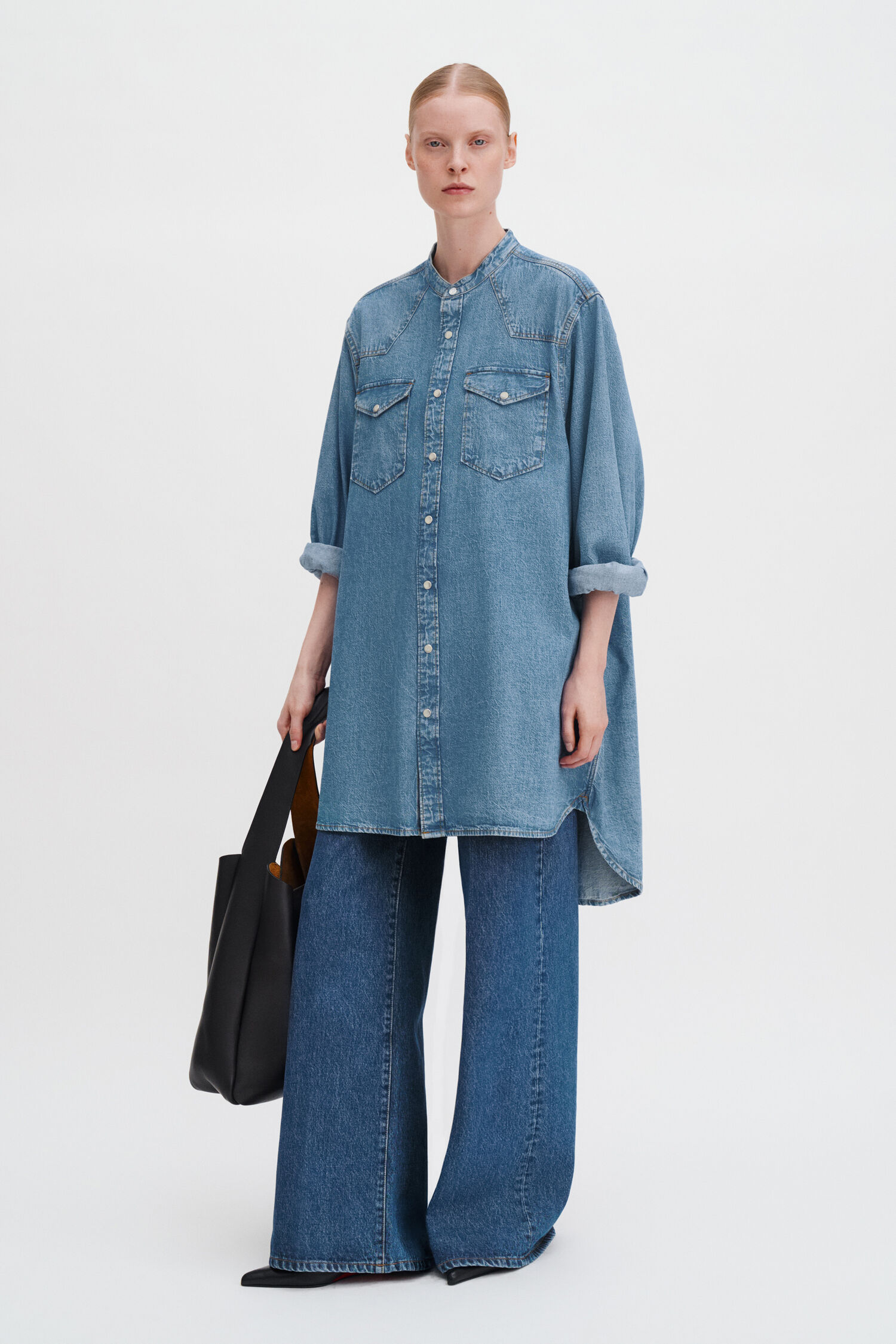 Western Denim Shirt Dress