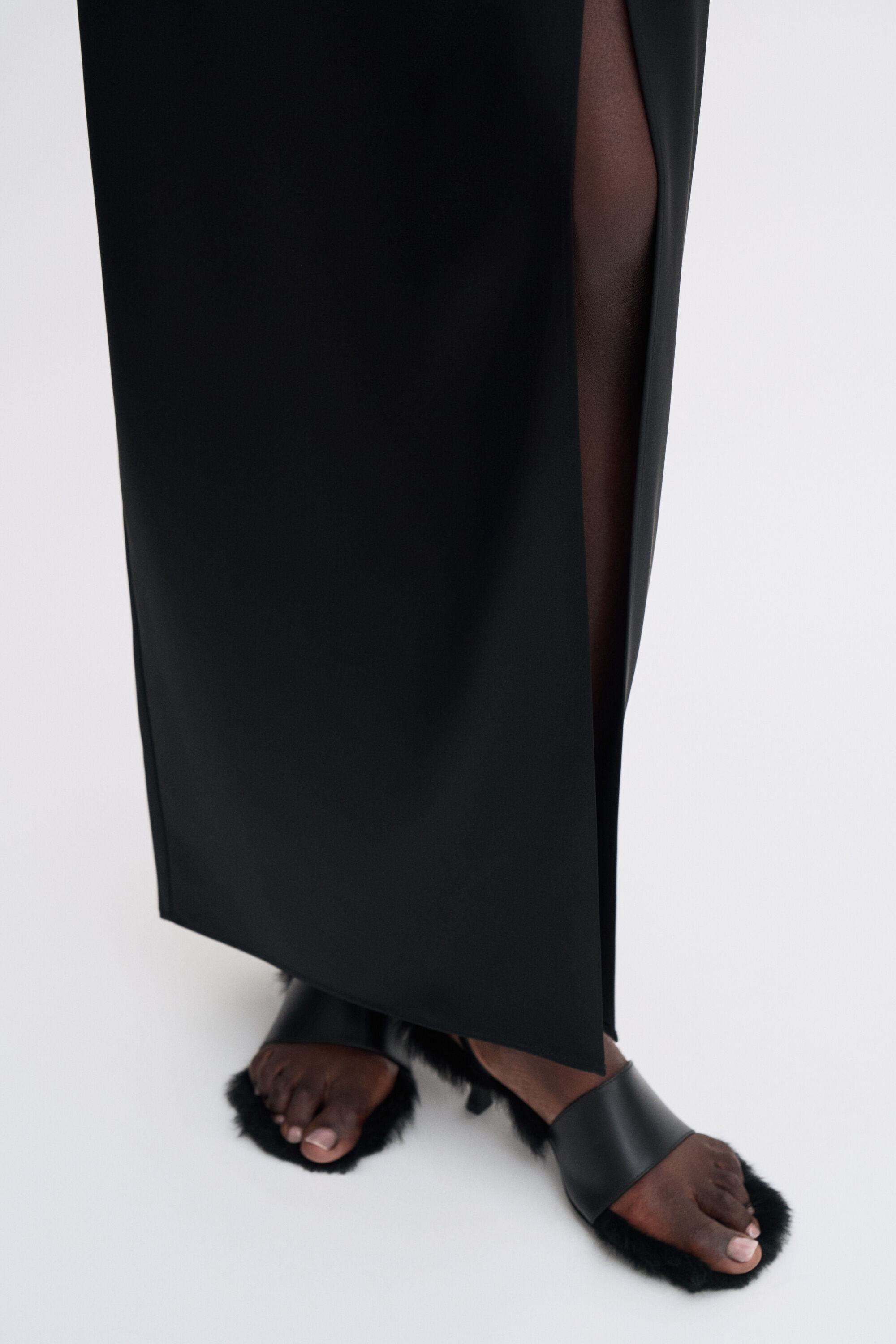 Satin Slip Skirt - Black | FILIPPA K
