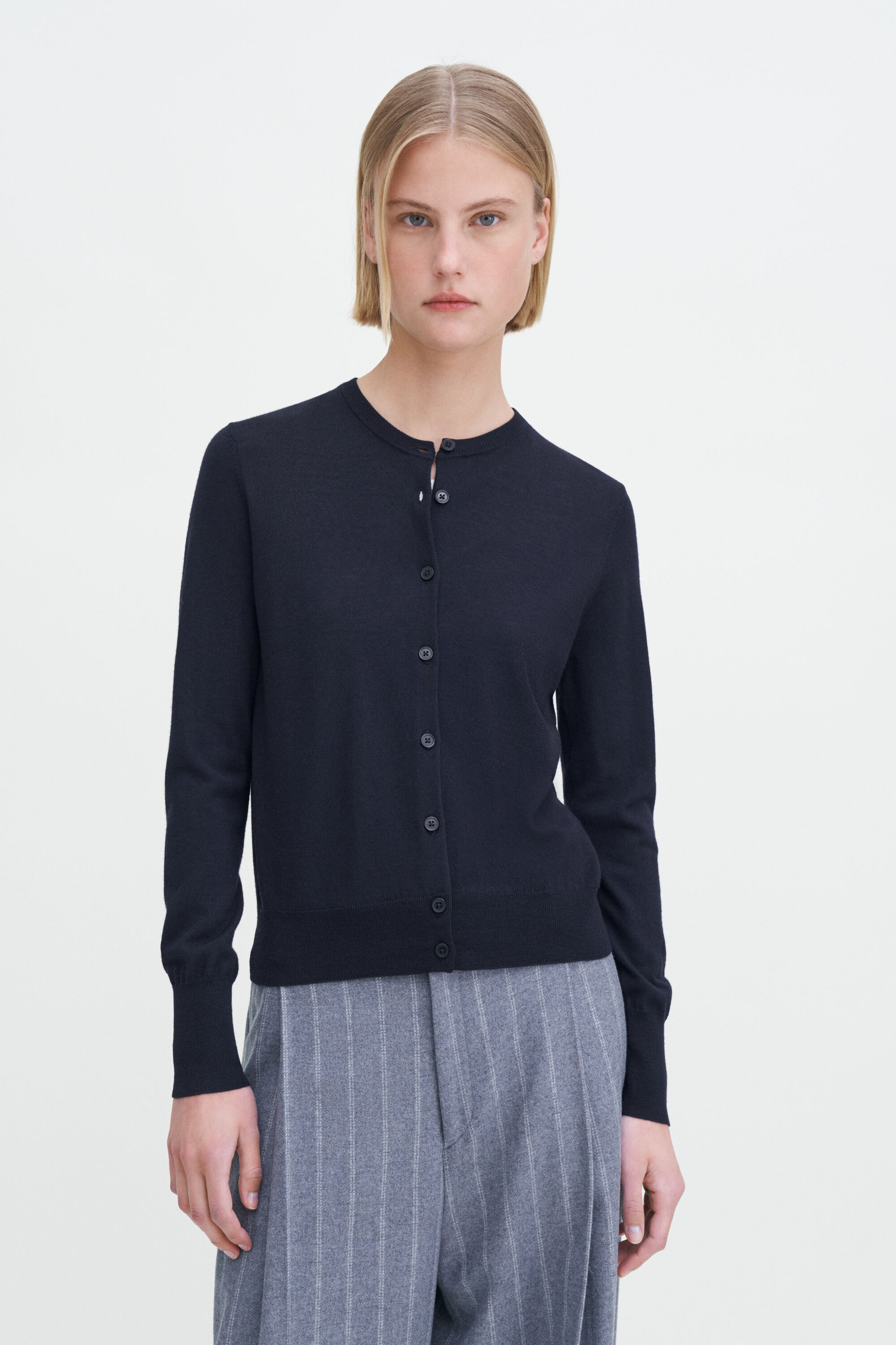 Blue short cardigan cheap