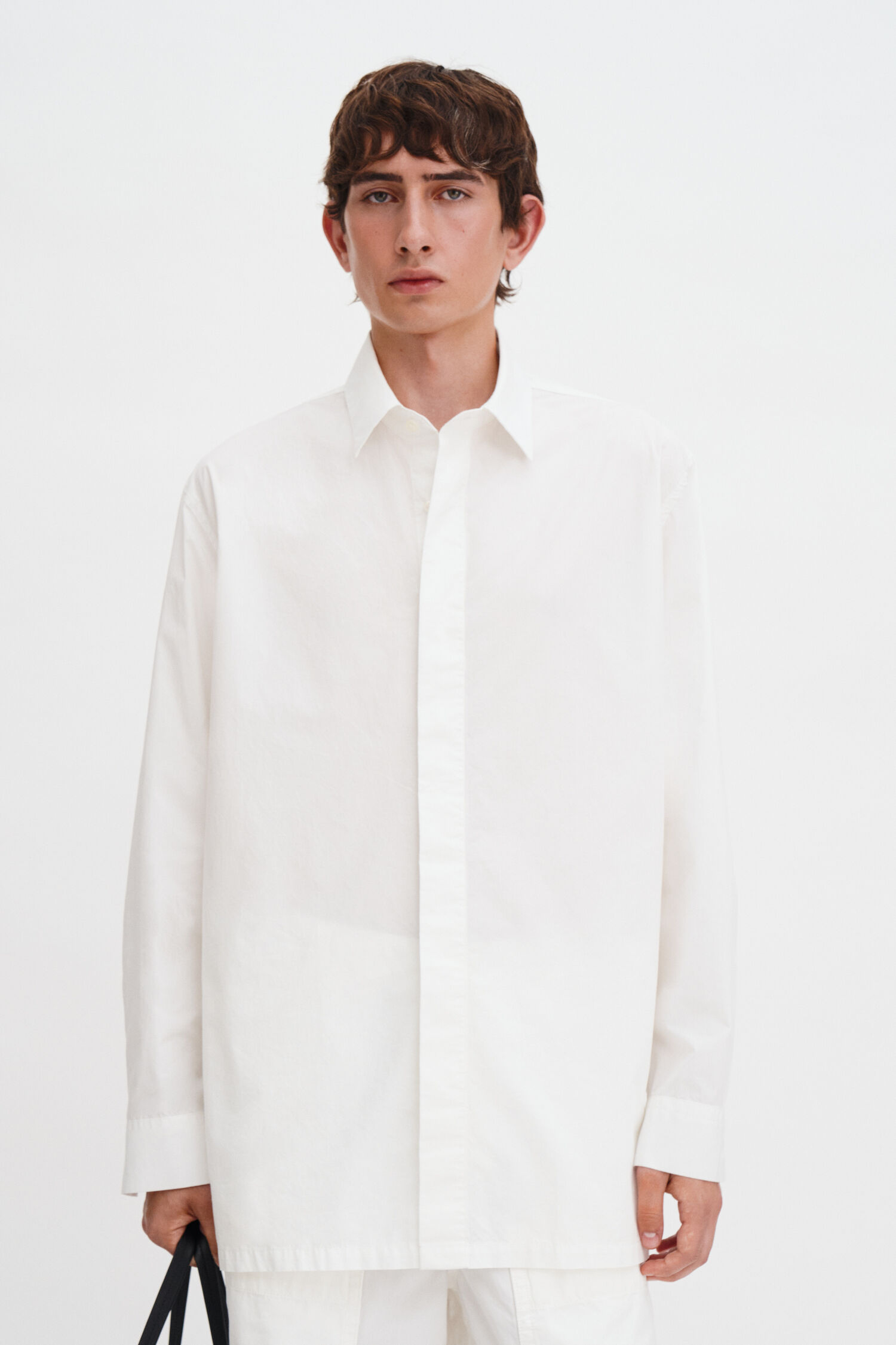 Rolled Sleeve Cotton Shirt