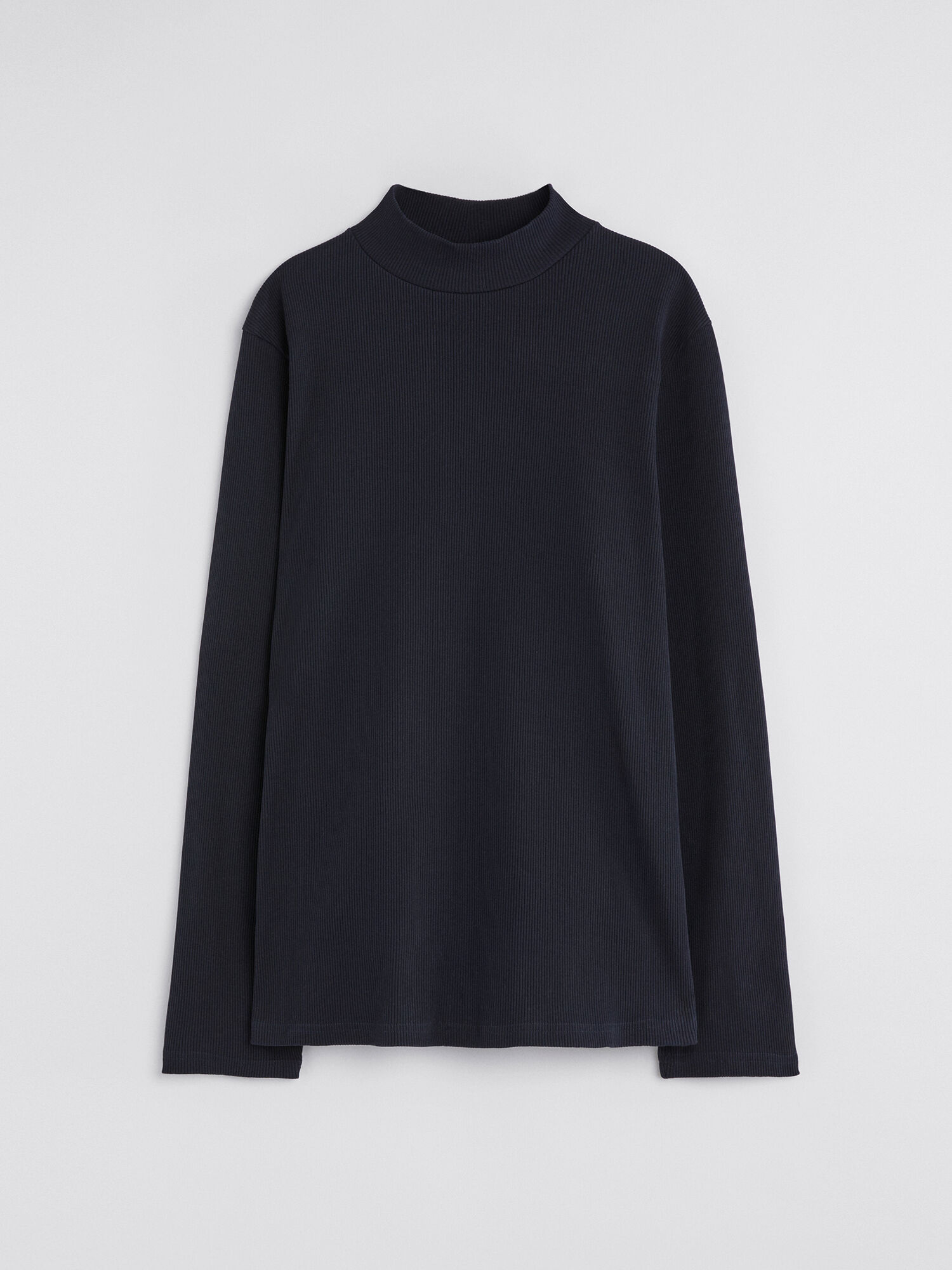 Rib Mock Neck Tee