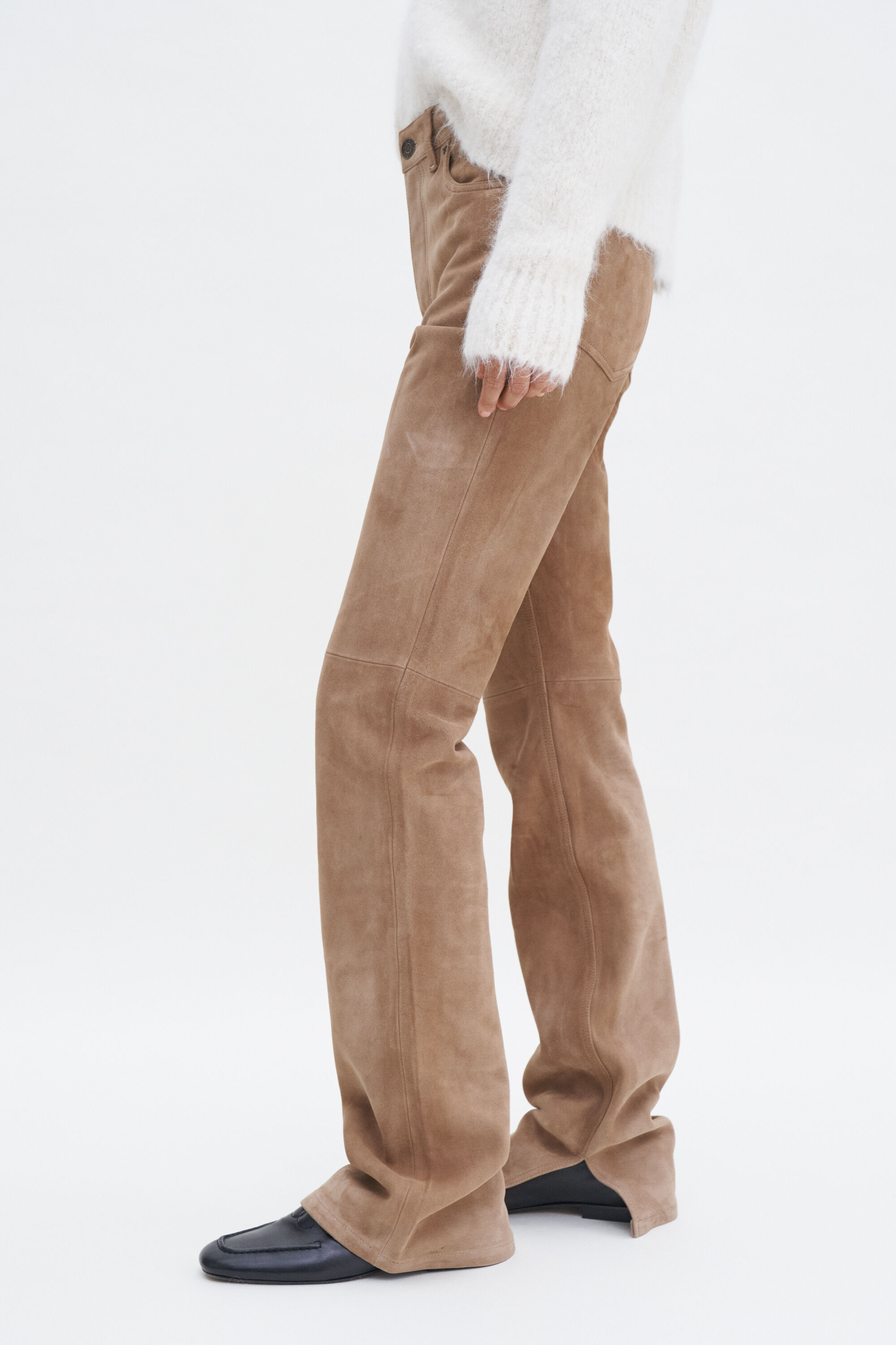 Suede trousers best sale