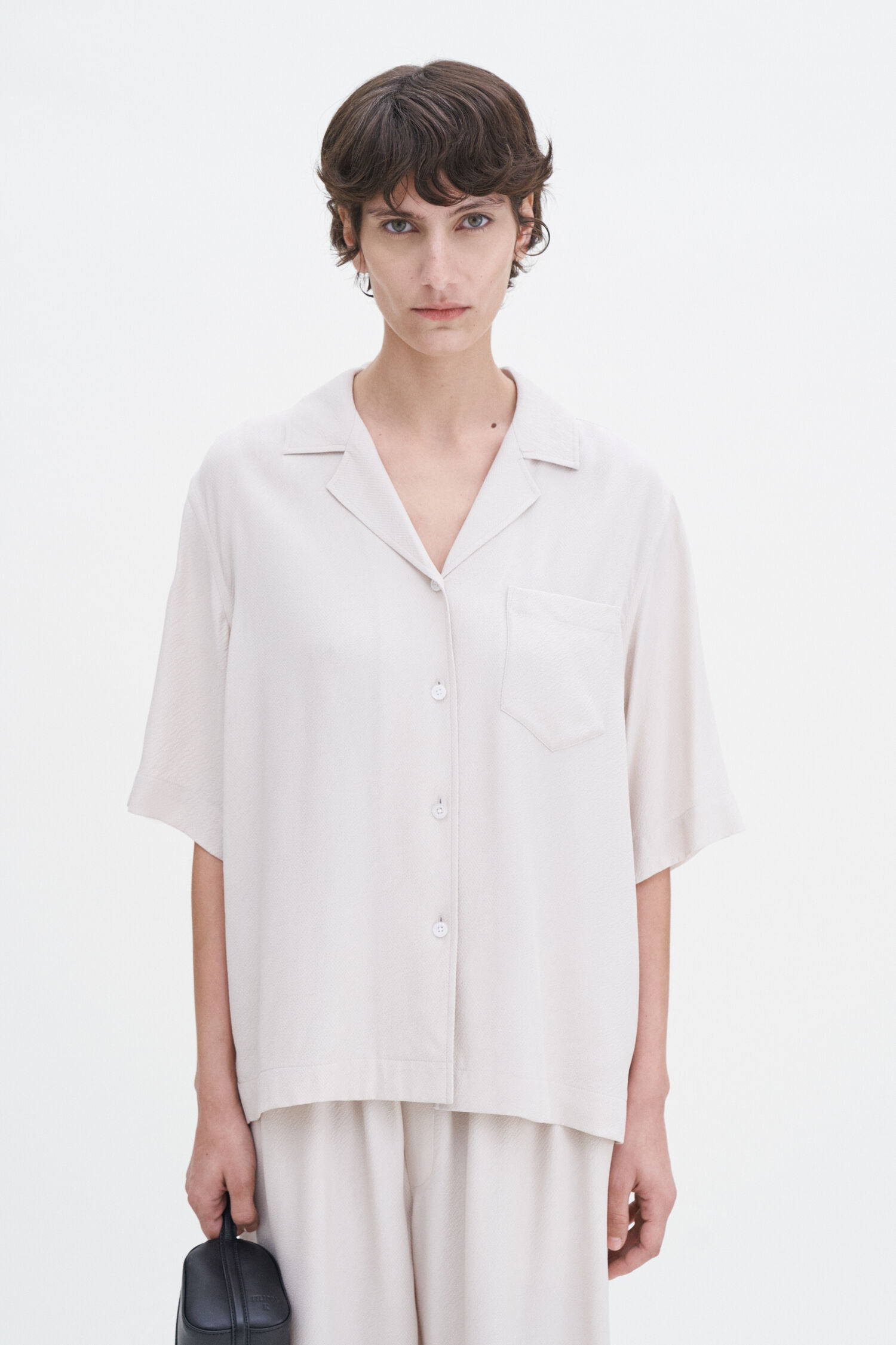Draped Twill Shirt