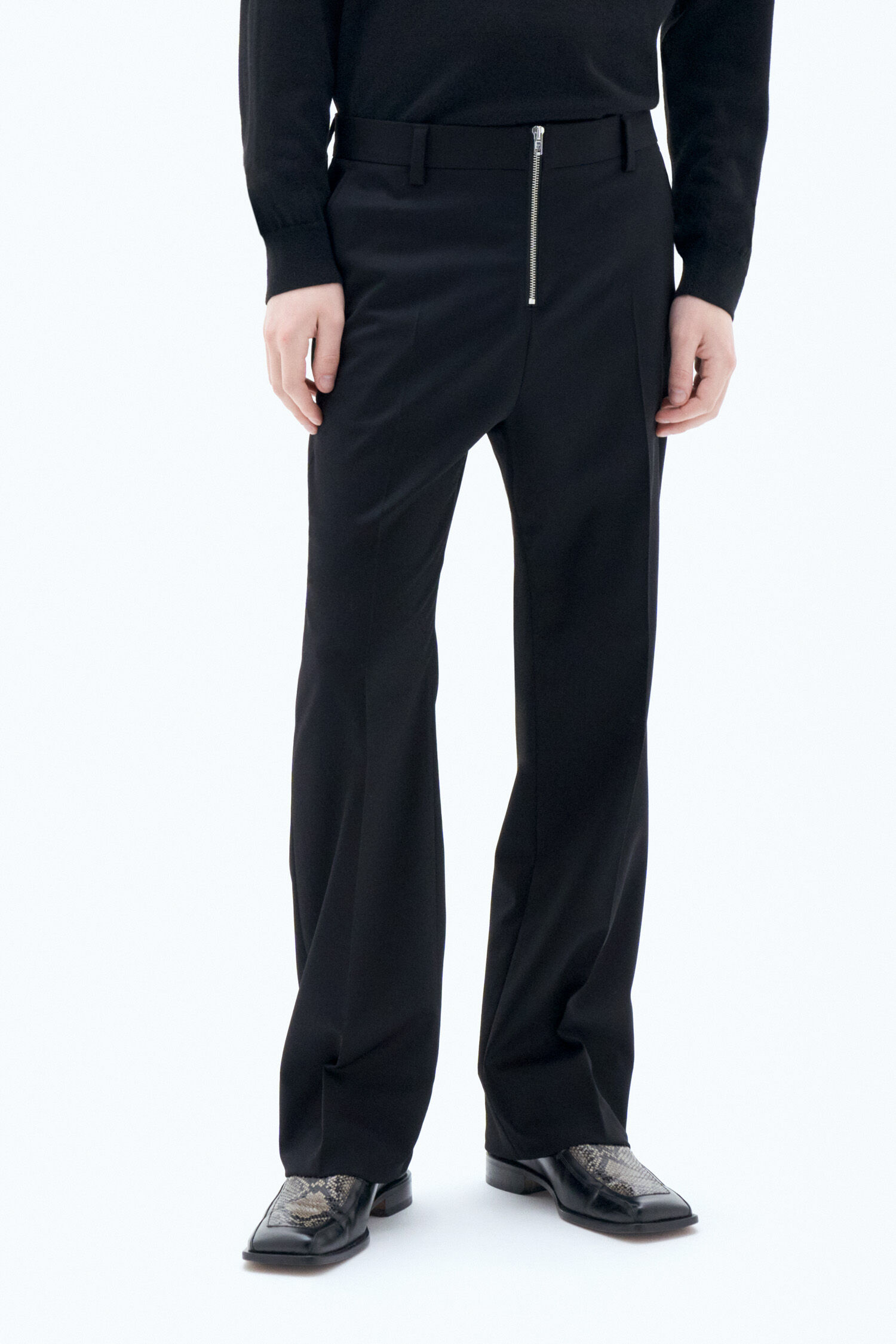 Bootcut Zip Trousers