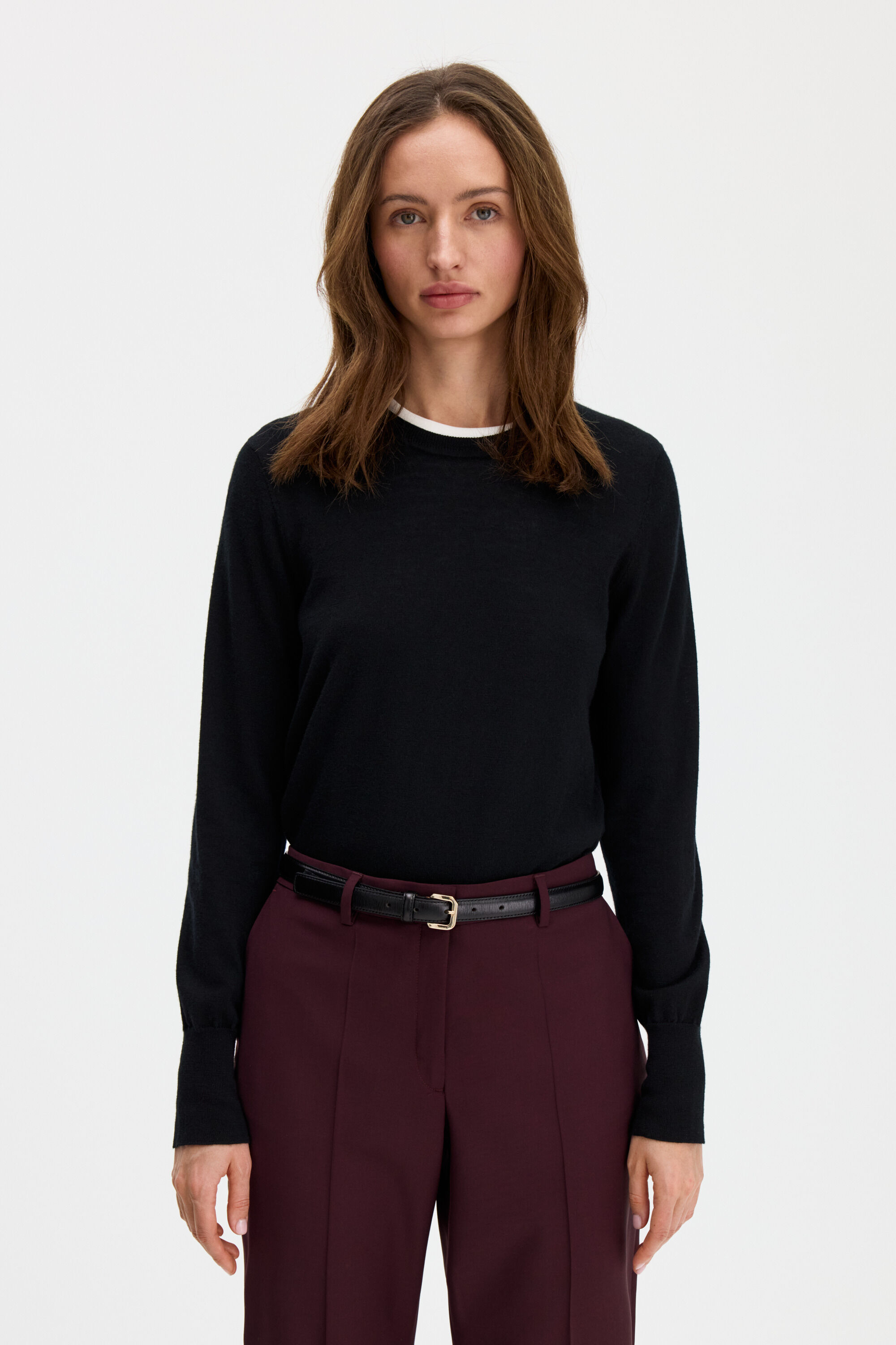 Merino R-neck Sweater - Black | FILIPPA K Merino R-neck Sweater - Black | FILIPPA K