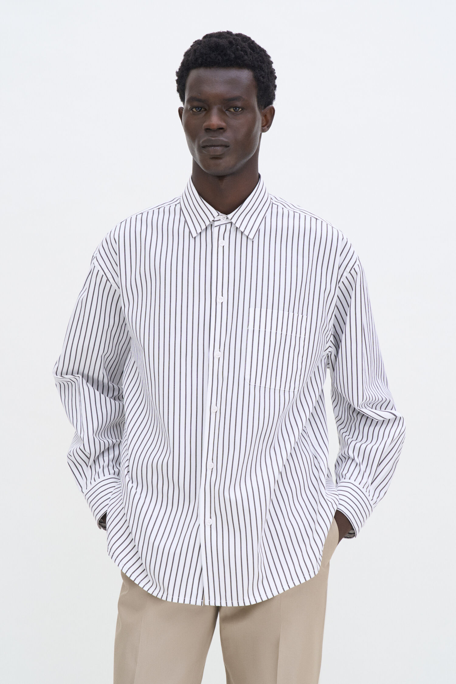 Striped Cotton Poplin Shirt