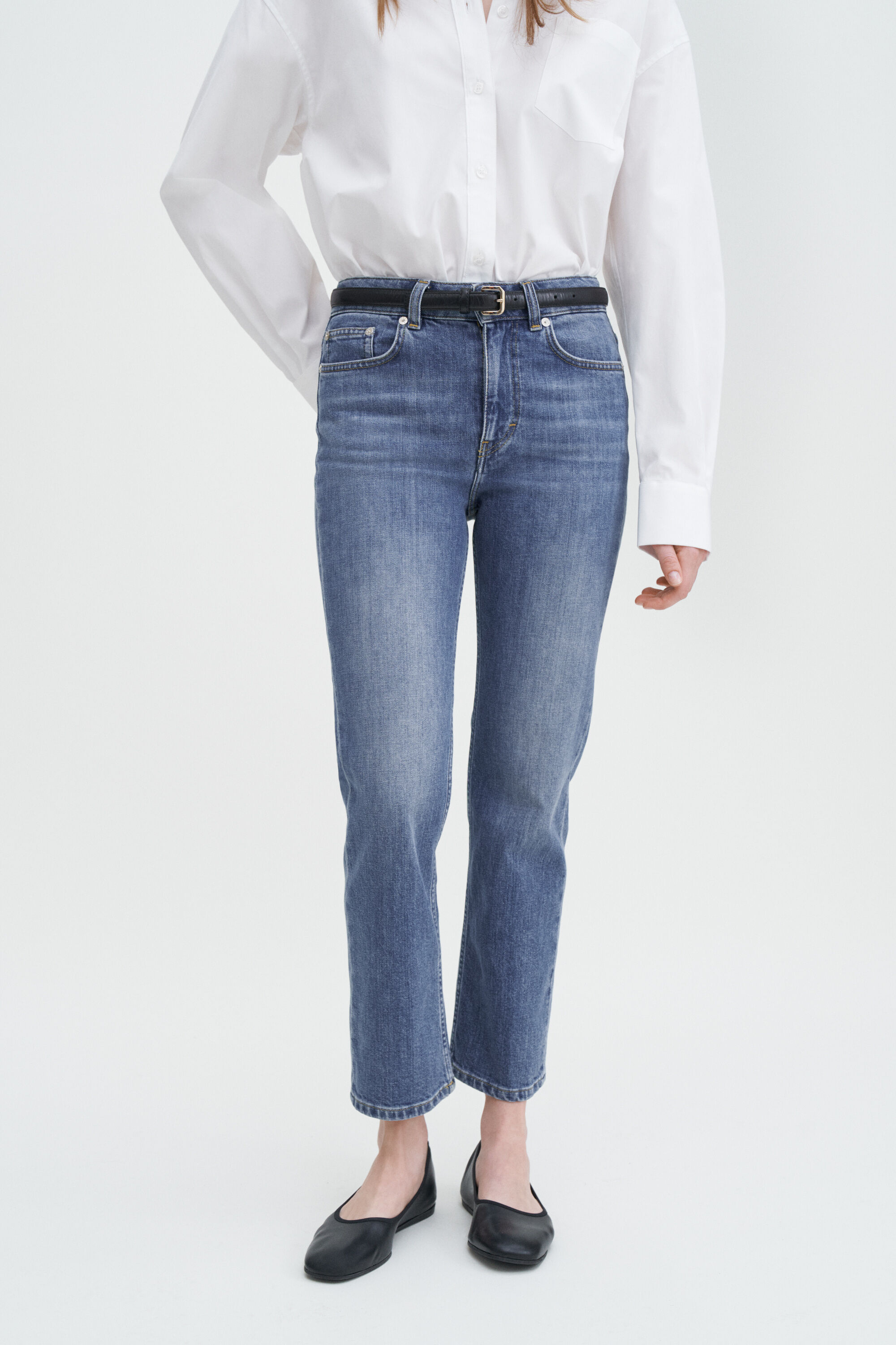 Stella Cropped Mid Blue Wash Mid Blue Filippa K
