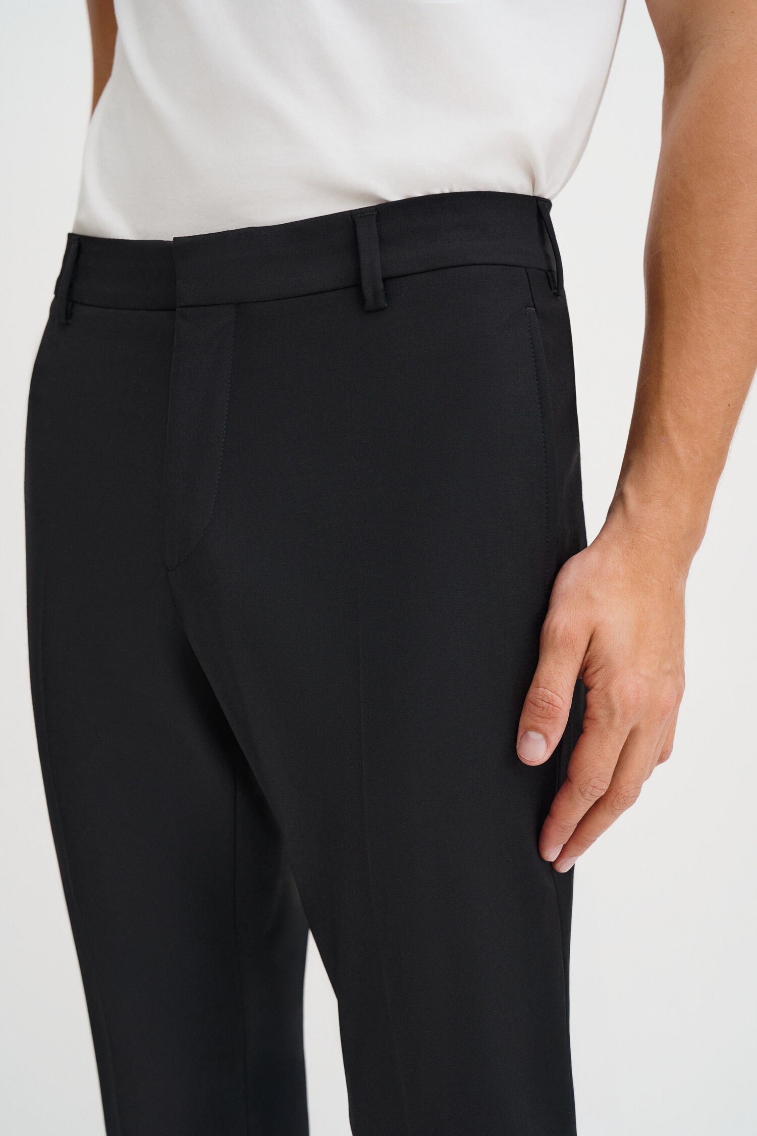 Slim Tapered Wool Trousers