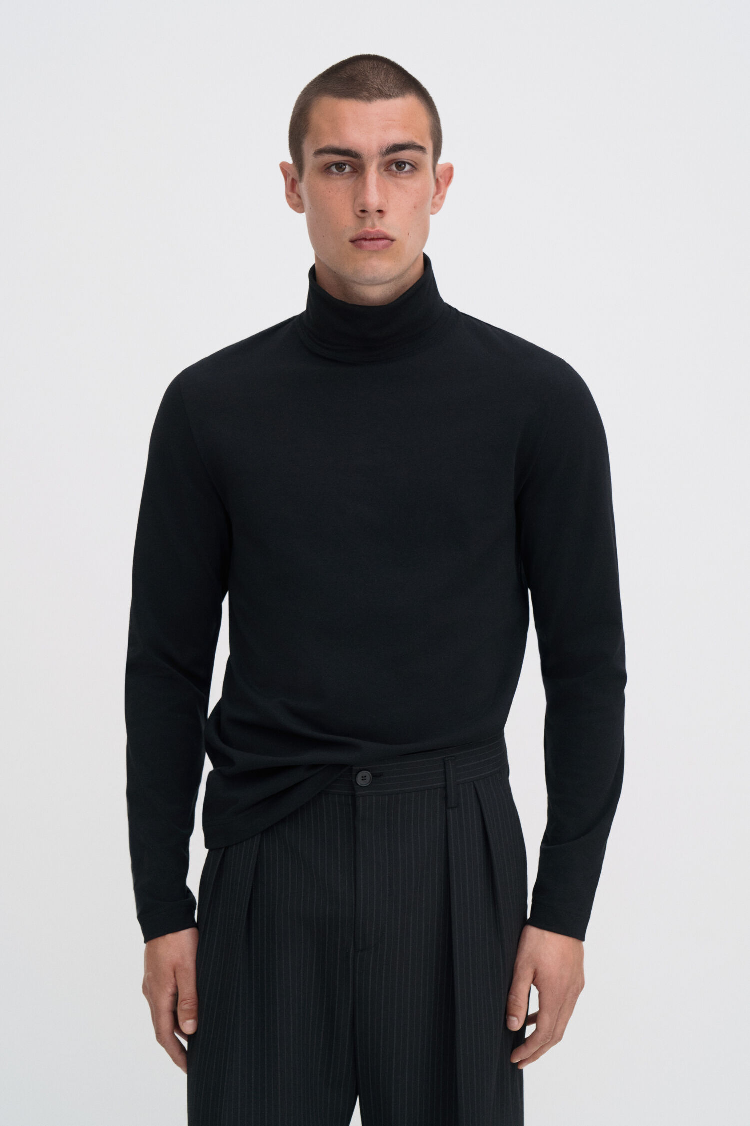 Organic Cotton Stretch Turtleneck