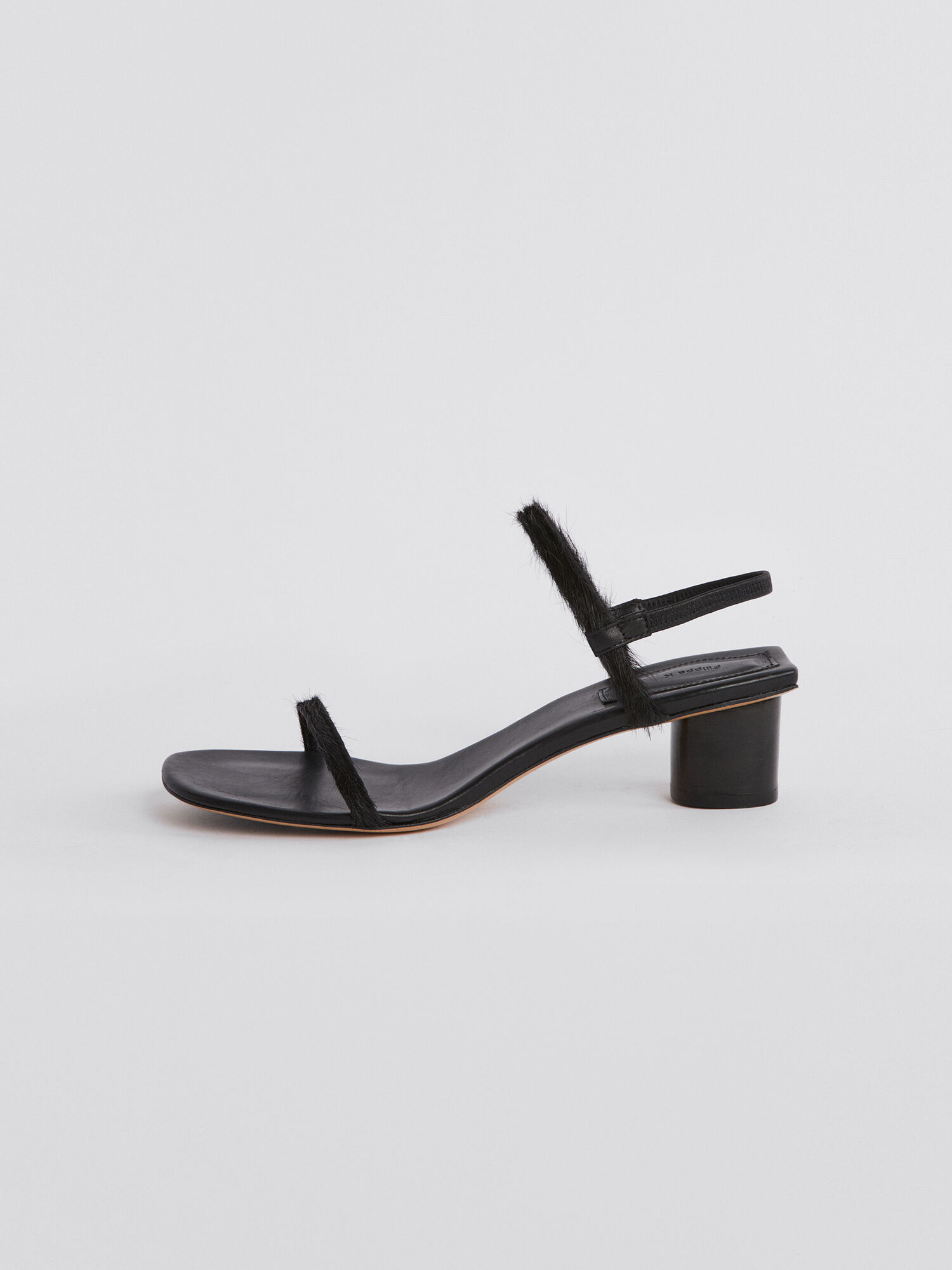 Livia Low Sandal Black Fur Filippa K