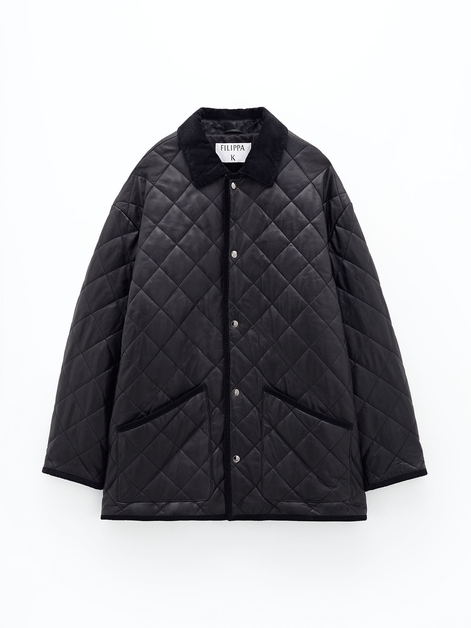 Quilted Leather Jacket Black Filippa K