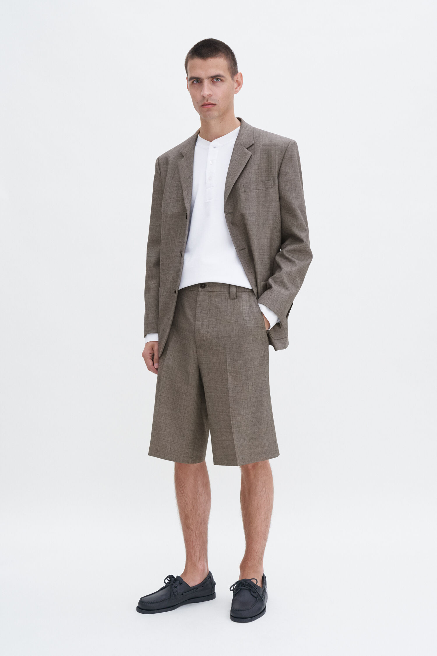 Wool Blend Tailored Short