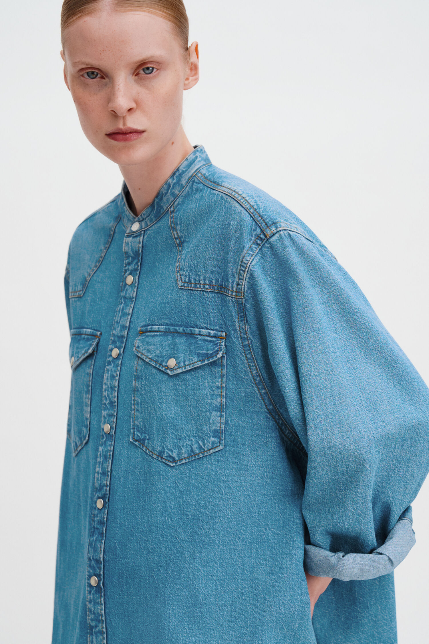 Western Denim Shirt Dress