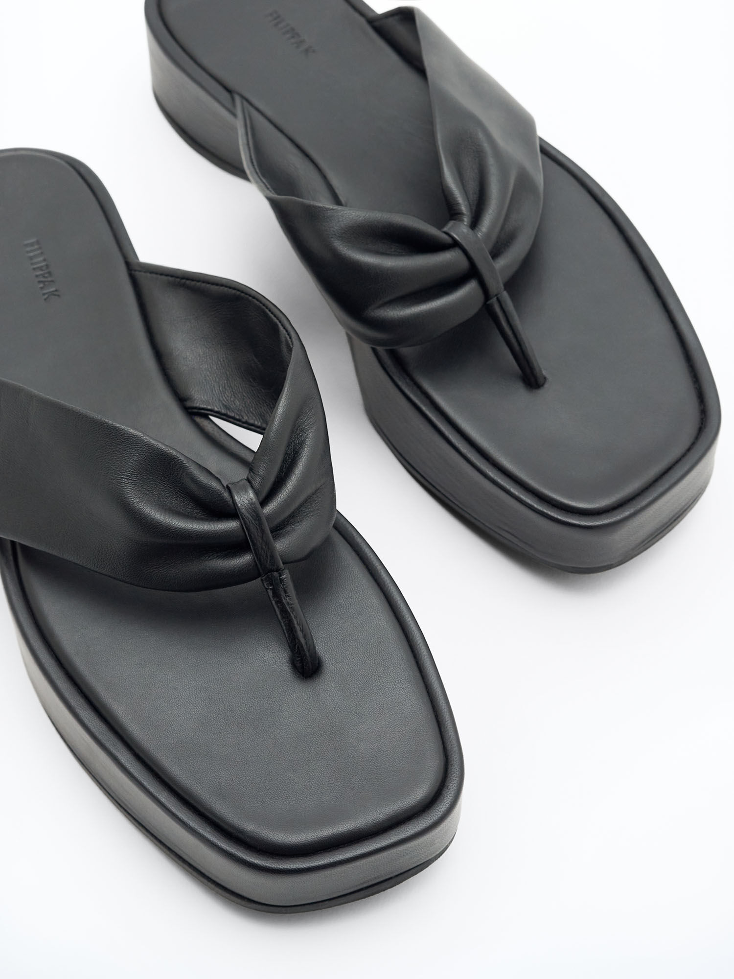 Tongs hotsell compensées noires